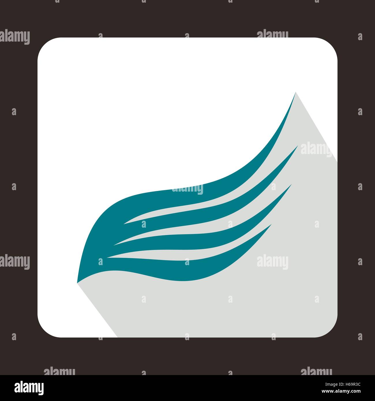 Blue wing icon in flat style Stock Vector Image & Art - Alamy