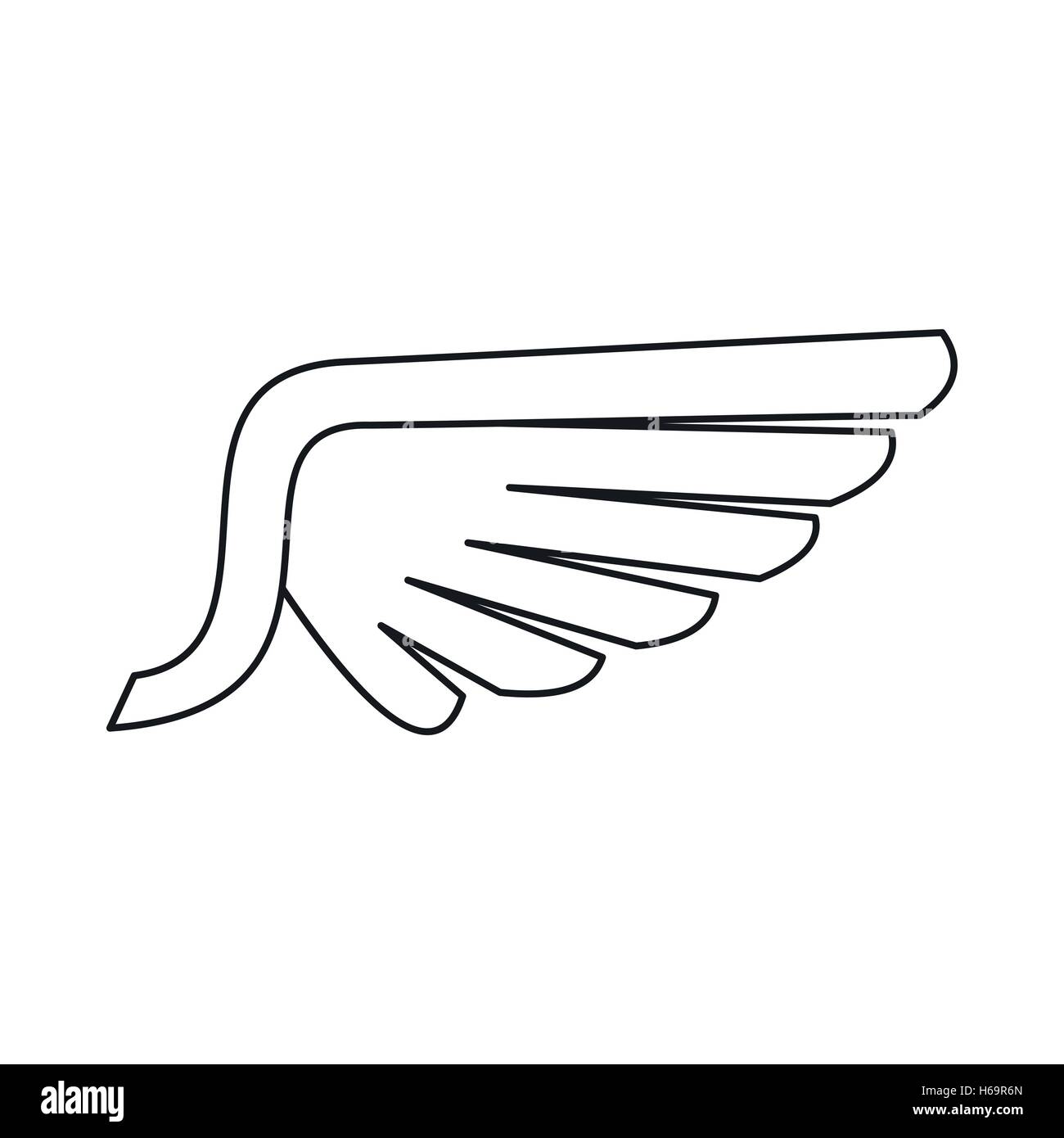 Wing icon, outline style Stock Vector Image & Art - Alamy