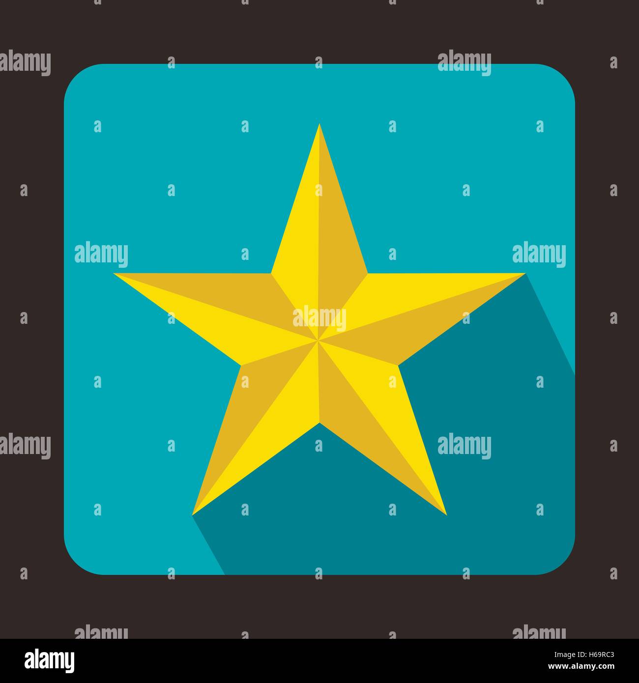 Five pointed star icon in flat style Stock Vector Image & Art - Alamy