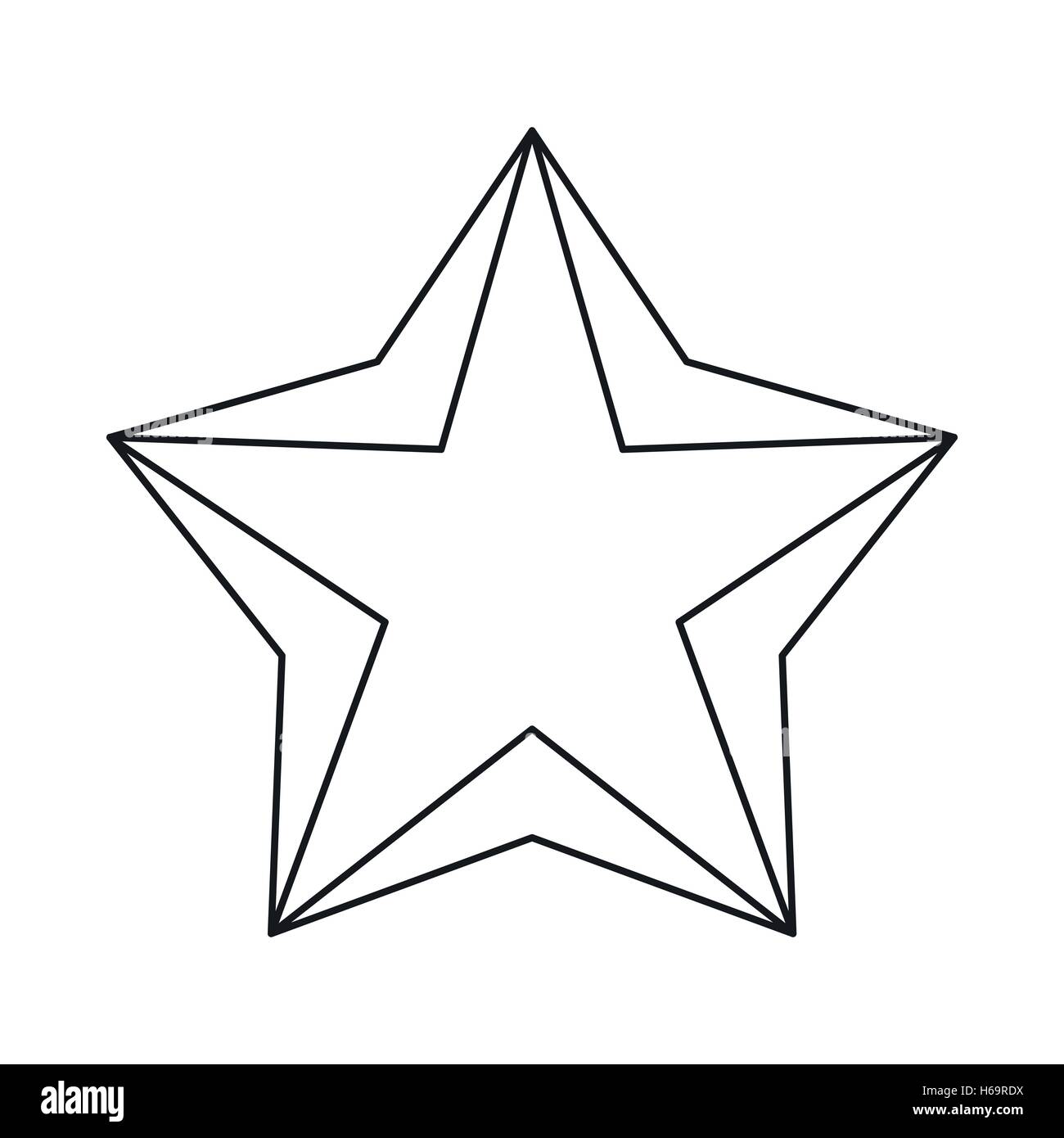 Star icon, outline style Stock Vector Image &amp; Art - Alamy