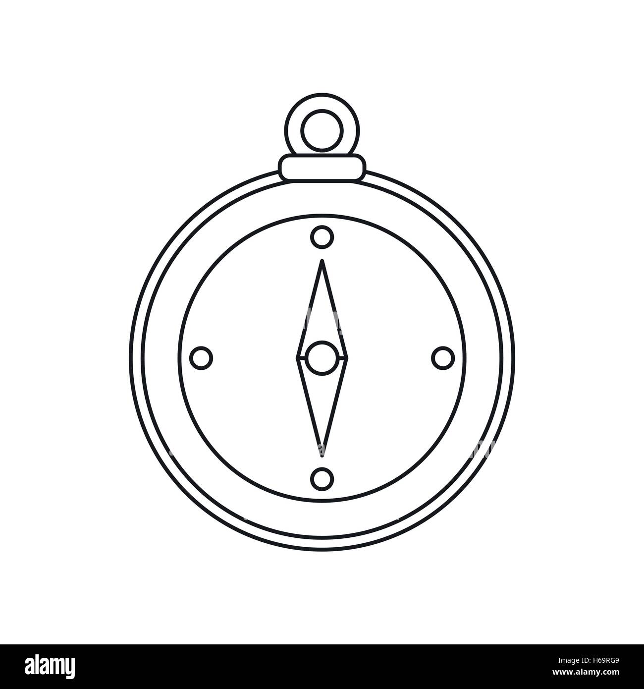 Compass icon, outline style Stock Vector Image & Art - Alamy