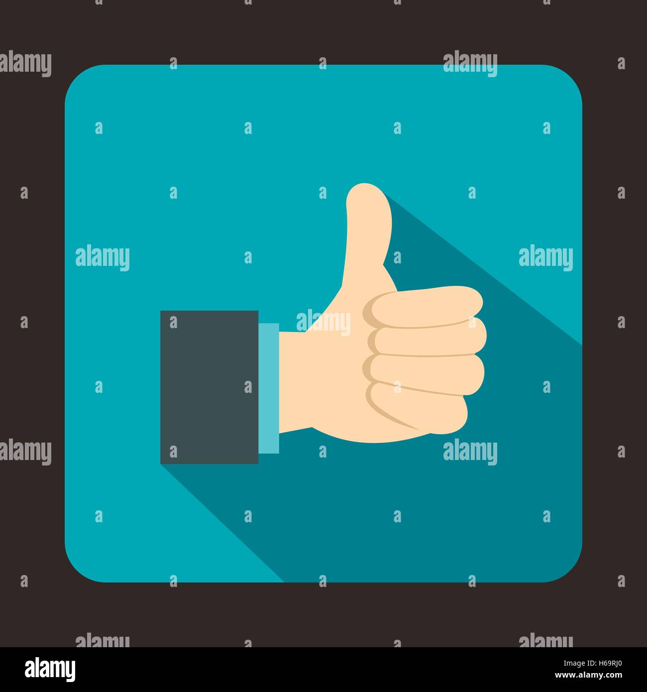 Thumb up gesture icon in flat style Stock Vector Image & Art - Alamy