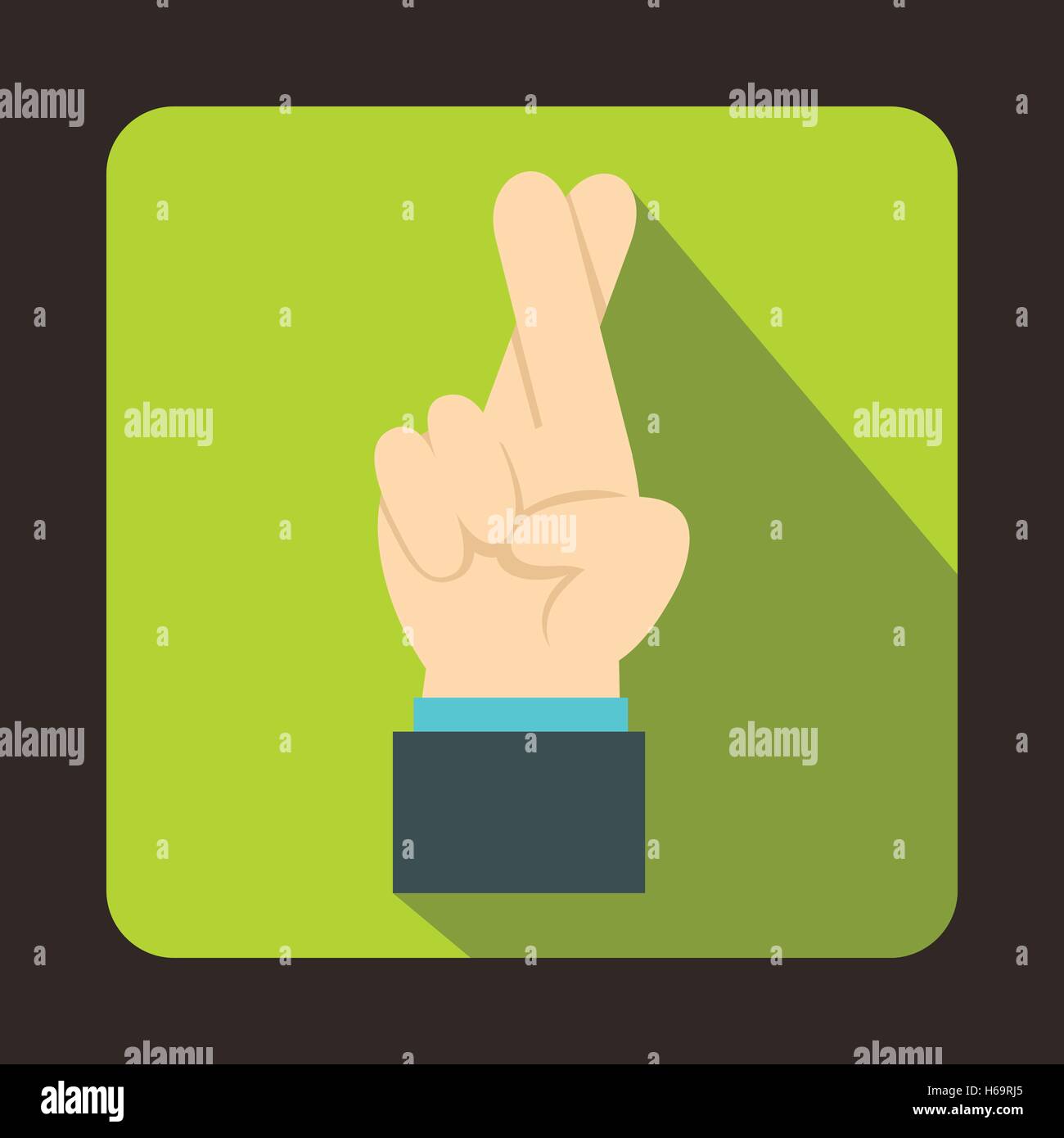 Fingers crossed icon in flat style Stock Vector Image & Art - Alamy