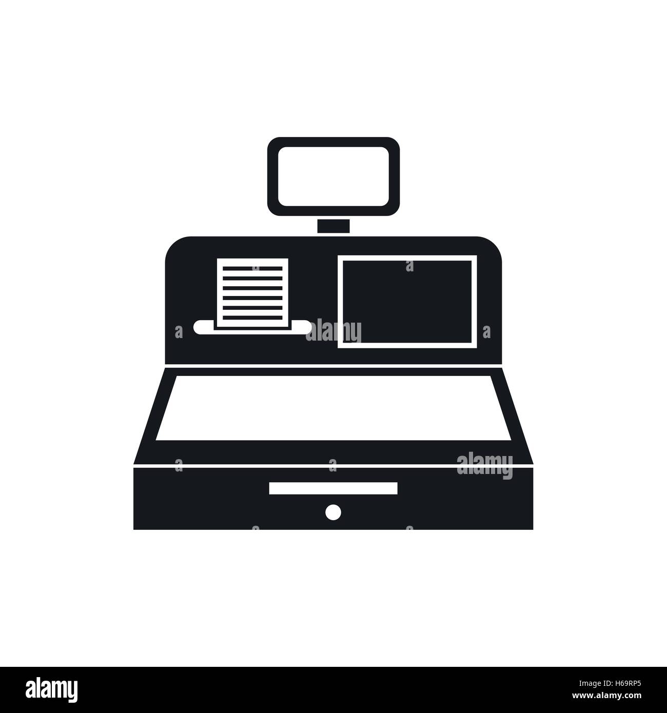 Cash register with cash drawer icon, simple style Stock Vector Image & Art Alamy