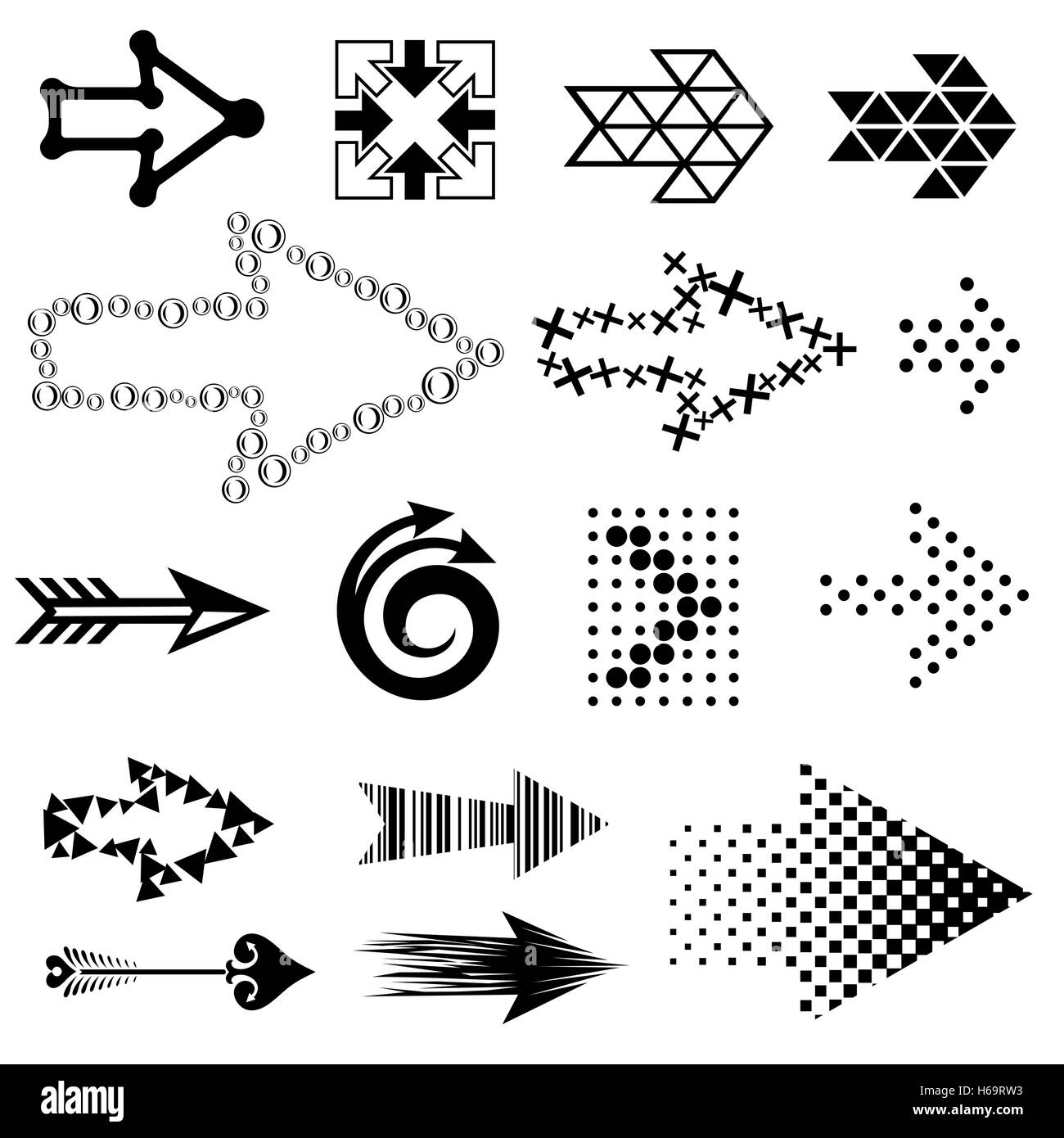 Arrow icons set, simple style Stock Vector Image & Art - Alamy