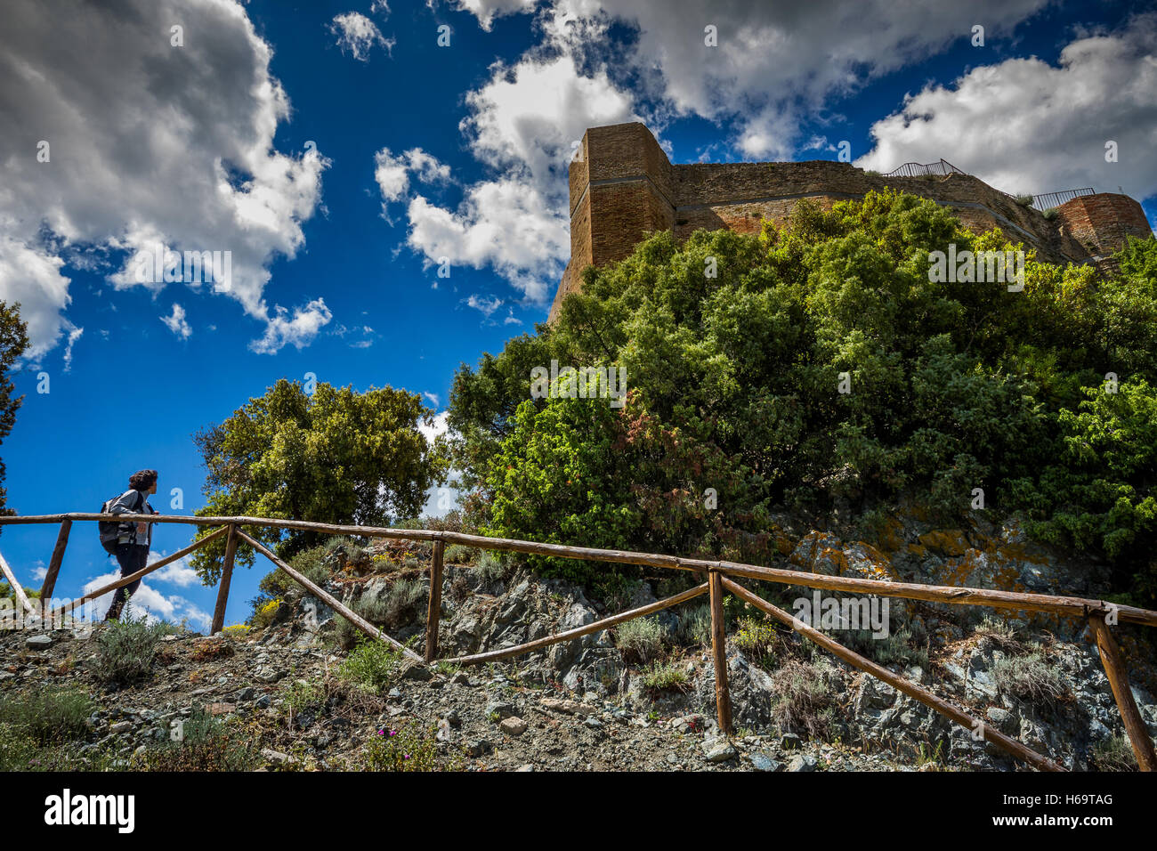 Rocca Sillana, Pomarance, Pisa - Italy, fortress built in the XII century Stock Photo