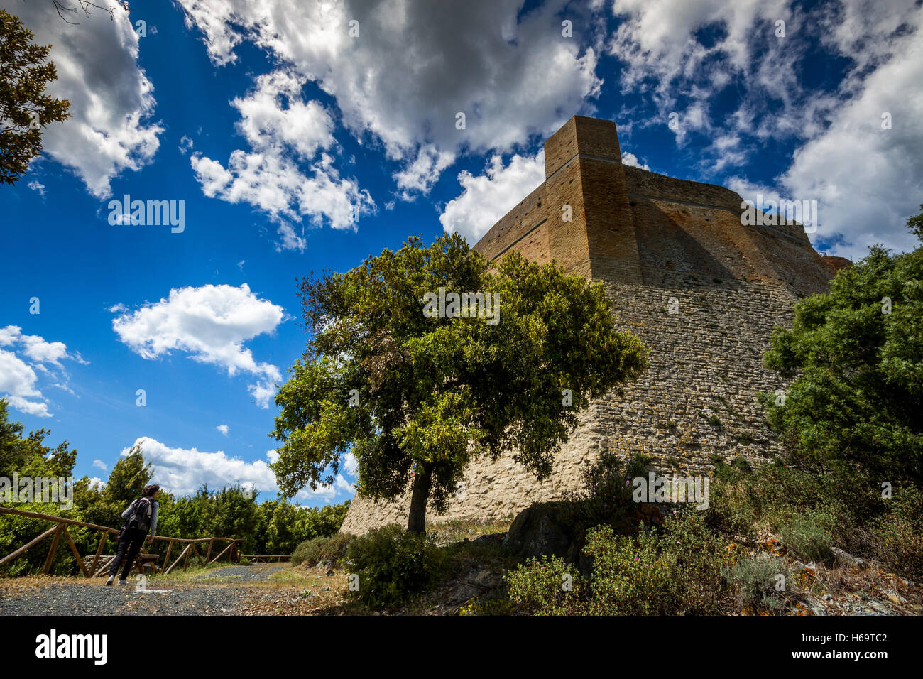 Rocca Sillana, Pomarance, Pisa - Italy, fortress built in the XII century Stock Photo