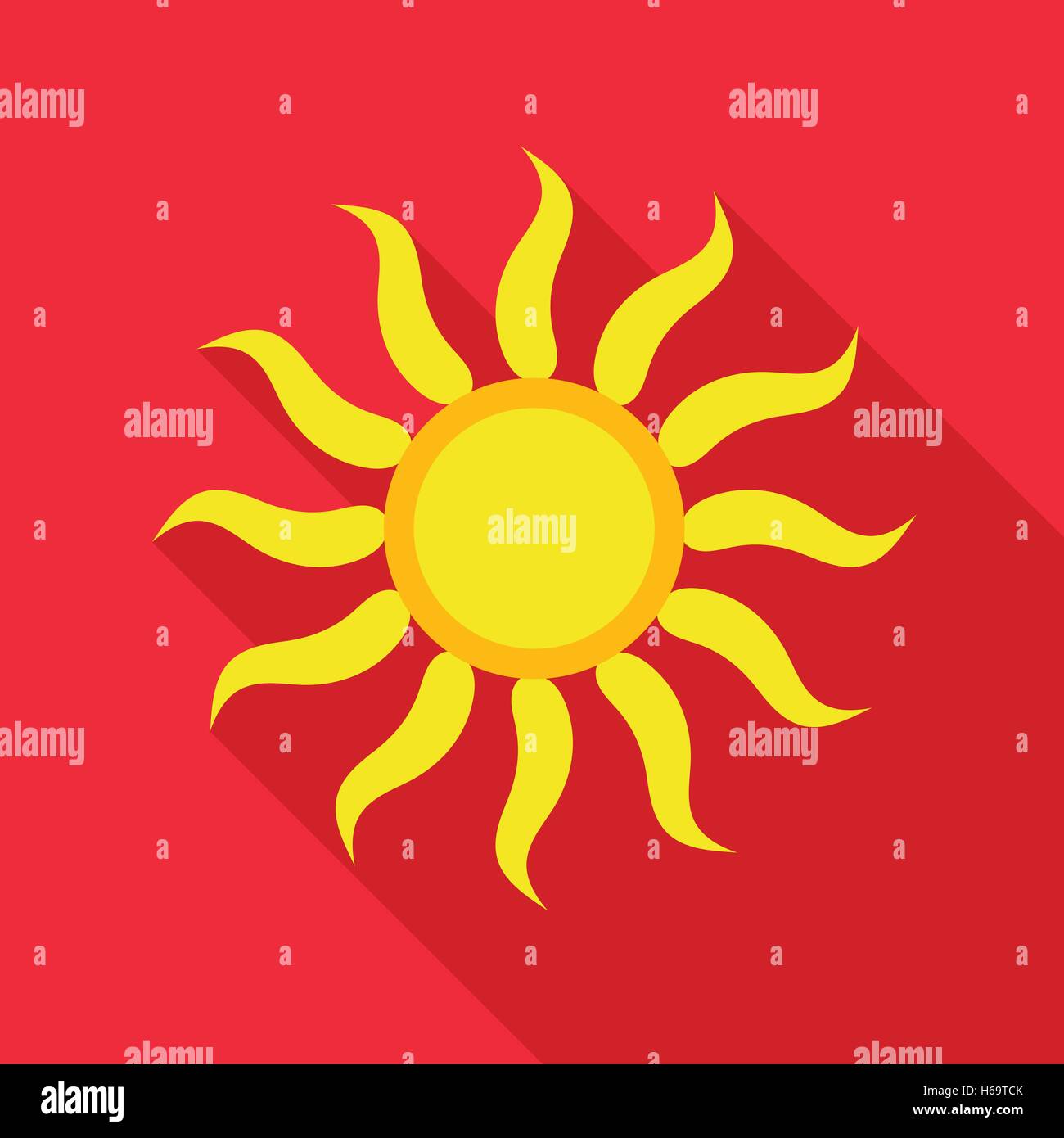 Sun icon in flat style Stock Vector Image & Art - Alamy