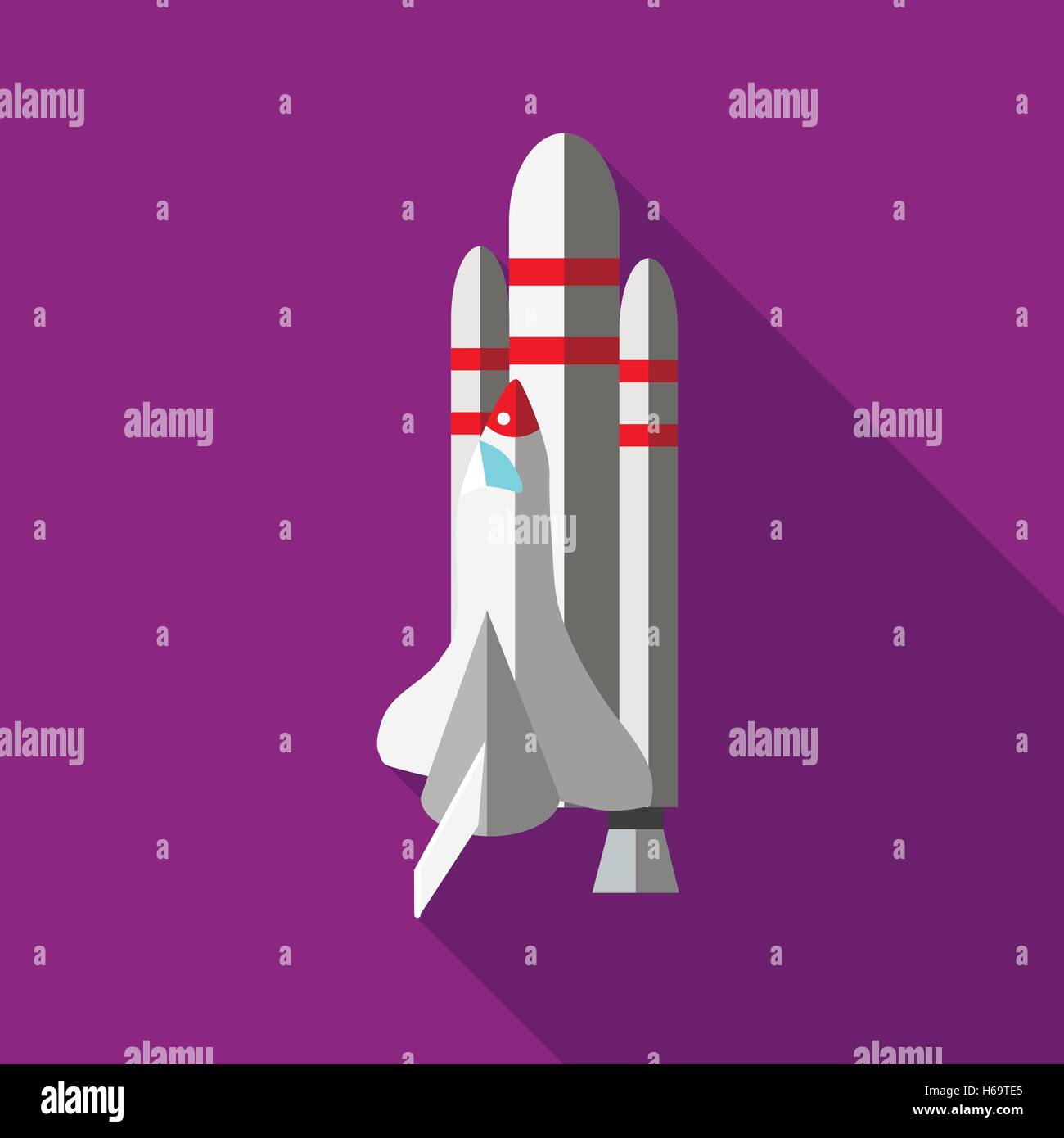 Space shuttle launch icon, flat style Stock Vector Image & Art - Alamy