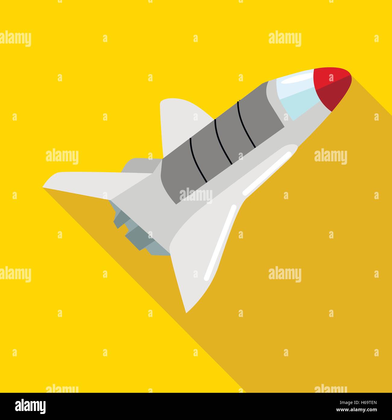 Space shuttle icon in flat style Stock Vector Image & Art - Alamy