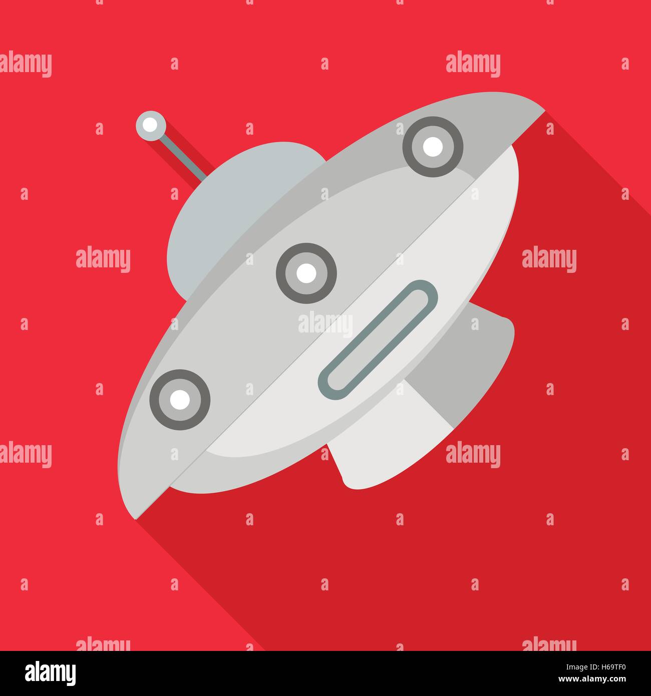 Ufo spaceship icon in flat style Stock Vector Image & Art - Alamy