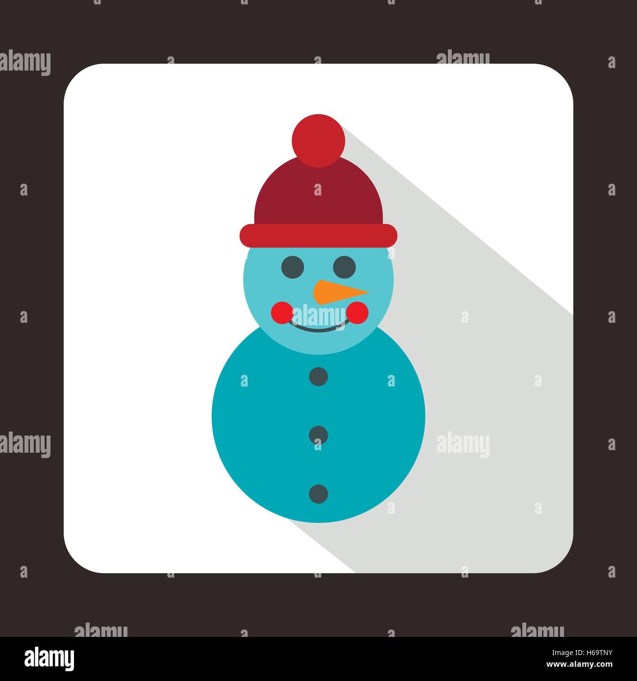 Snowman icon in flat style Stock Vector Image & Art - Alamy