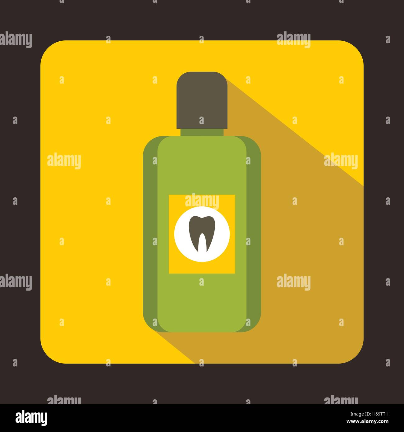 Bottle of green mouthwash icon, flat style Stock Vector Image & Art Alamy