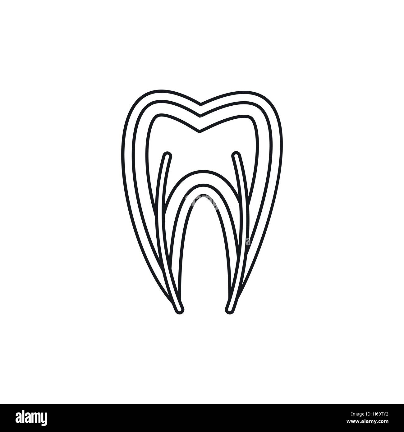 Tooth cross section icon, outline style Stock Vector Image & Art - Alamy