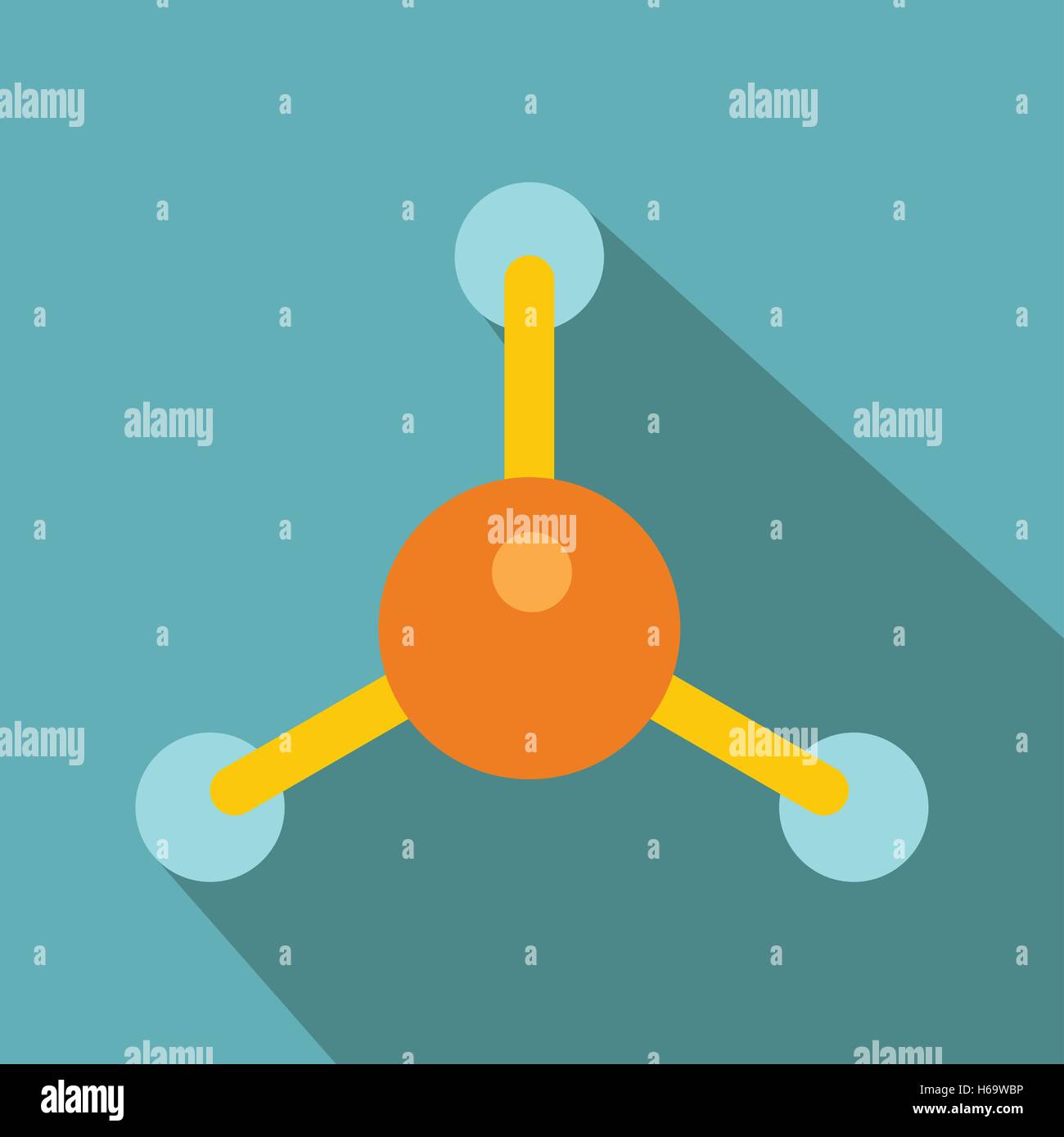 Molecule flat icon Stock Vector Image & Art - Alamy