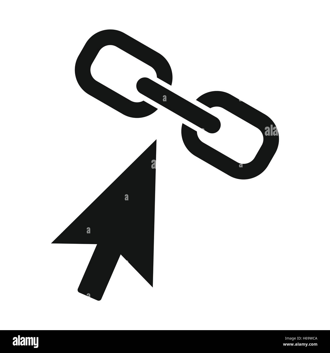 Chain link black simple icon Stock Vector Image & Art - Alamy