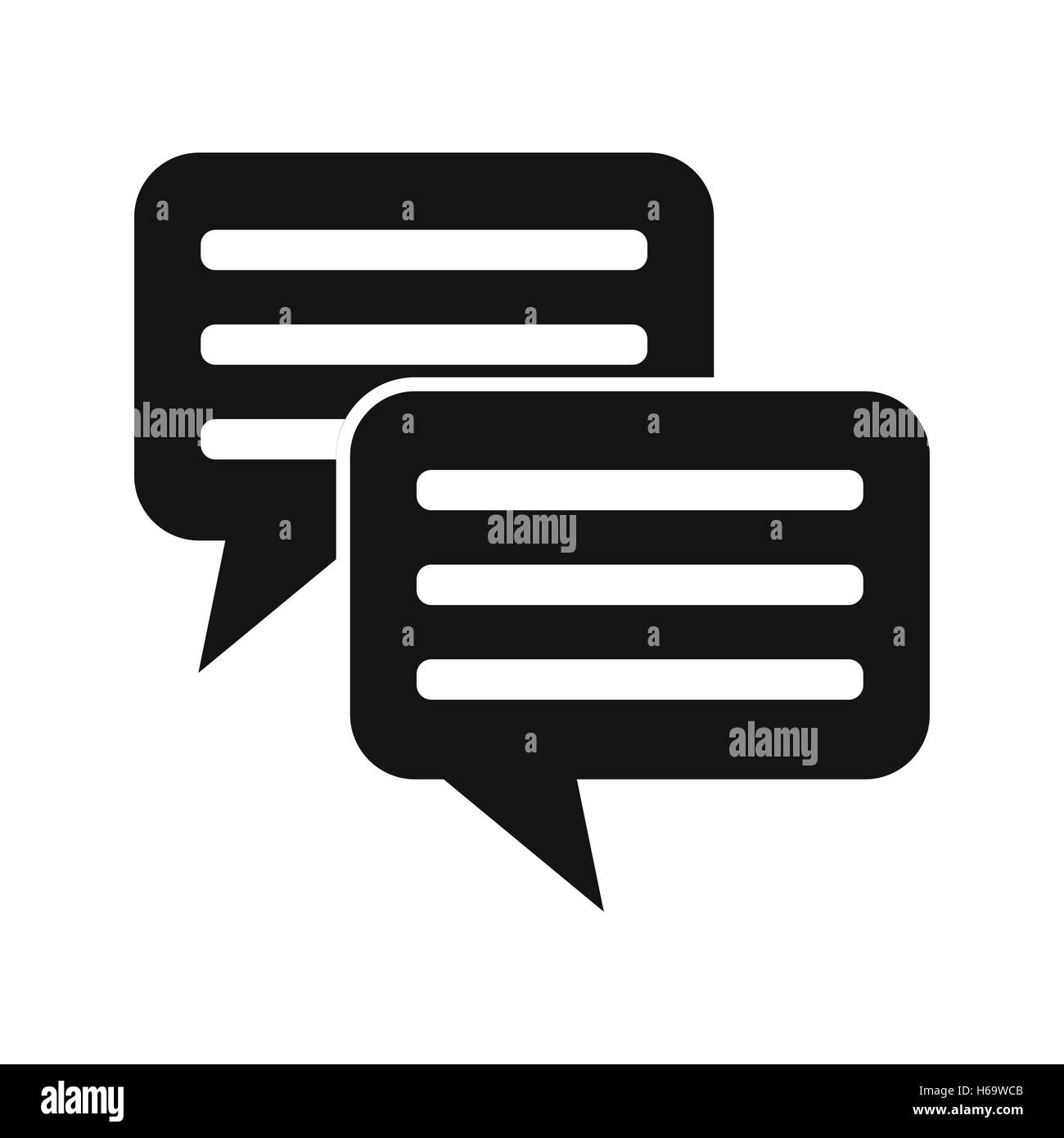 Speach bubles black simple icon Stock Vector Image & Art - Alamy