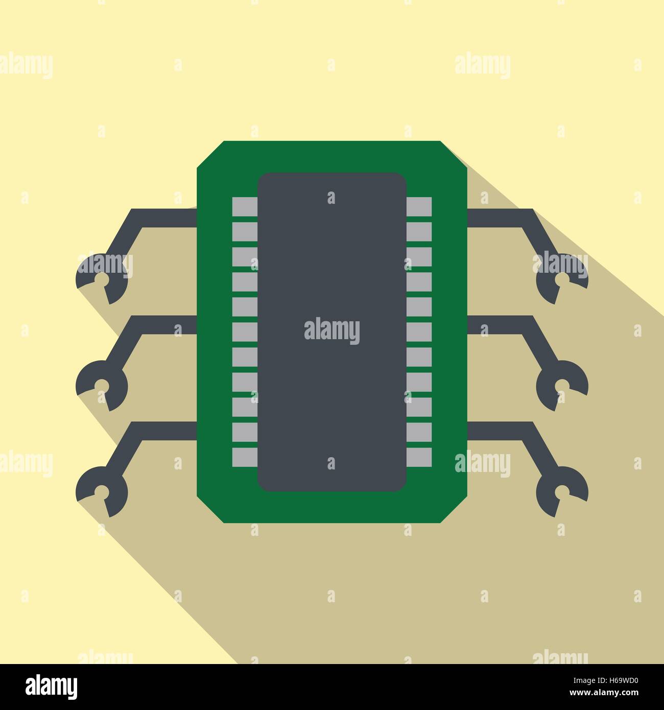 Binary line circuit microchip Stock Vector Images - Alamy