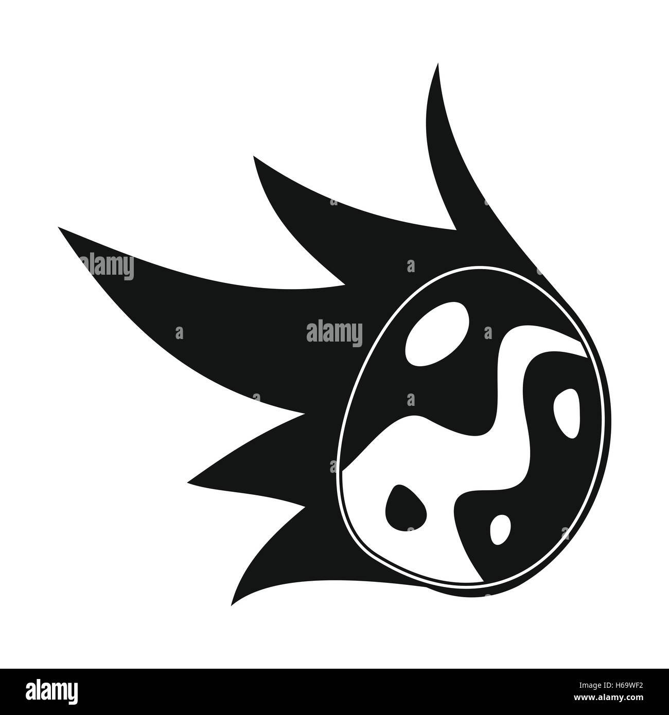 Falling meteor black simple icon Stock Vector Image & Art - Alamy