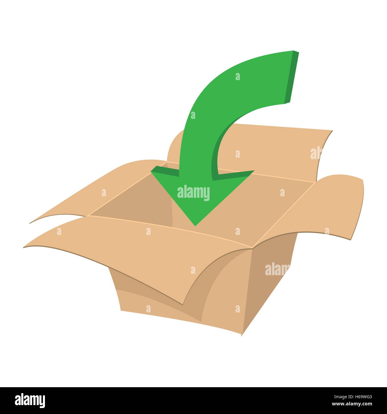 Blank cardboard box cartoon icon Stock Vector Image & Art - Alamy