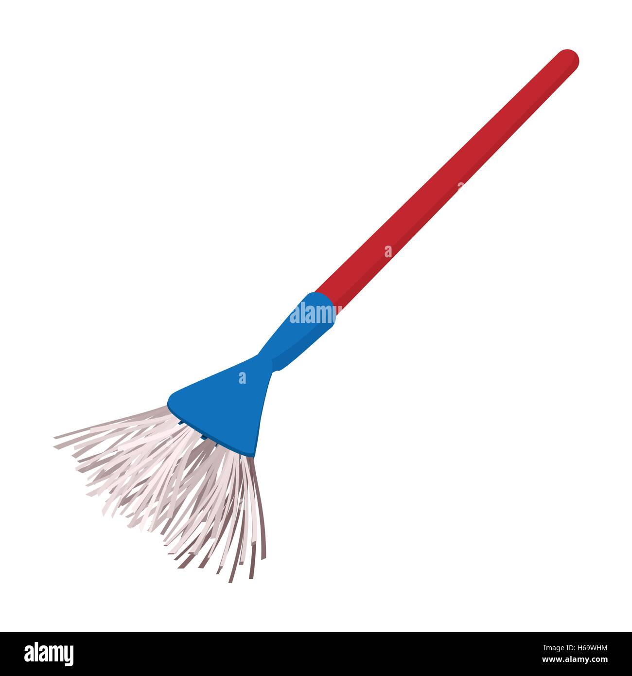 Plastic broom cartoon illustration Stock Vector