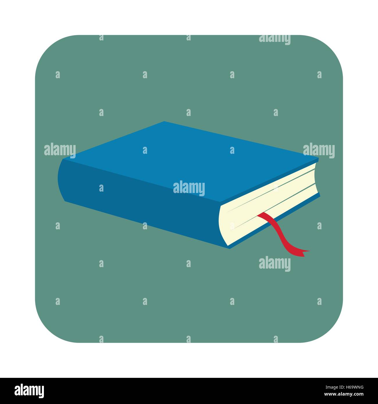 Blue book with bookmark flat icon Stock Vector Image & Art - Alamy