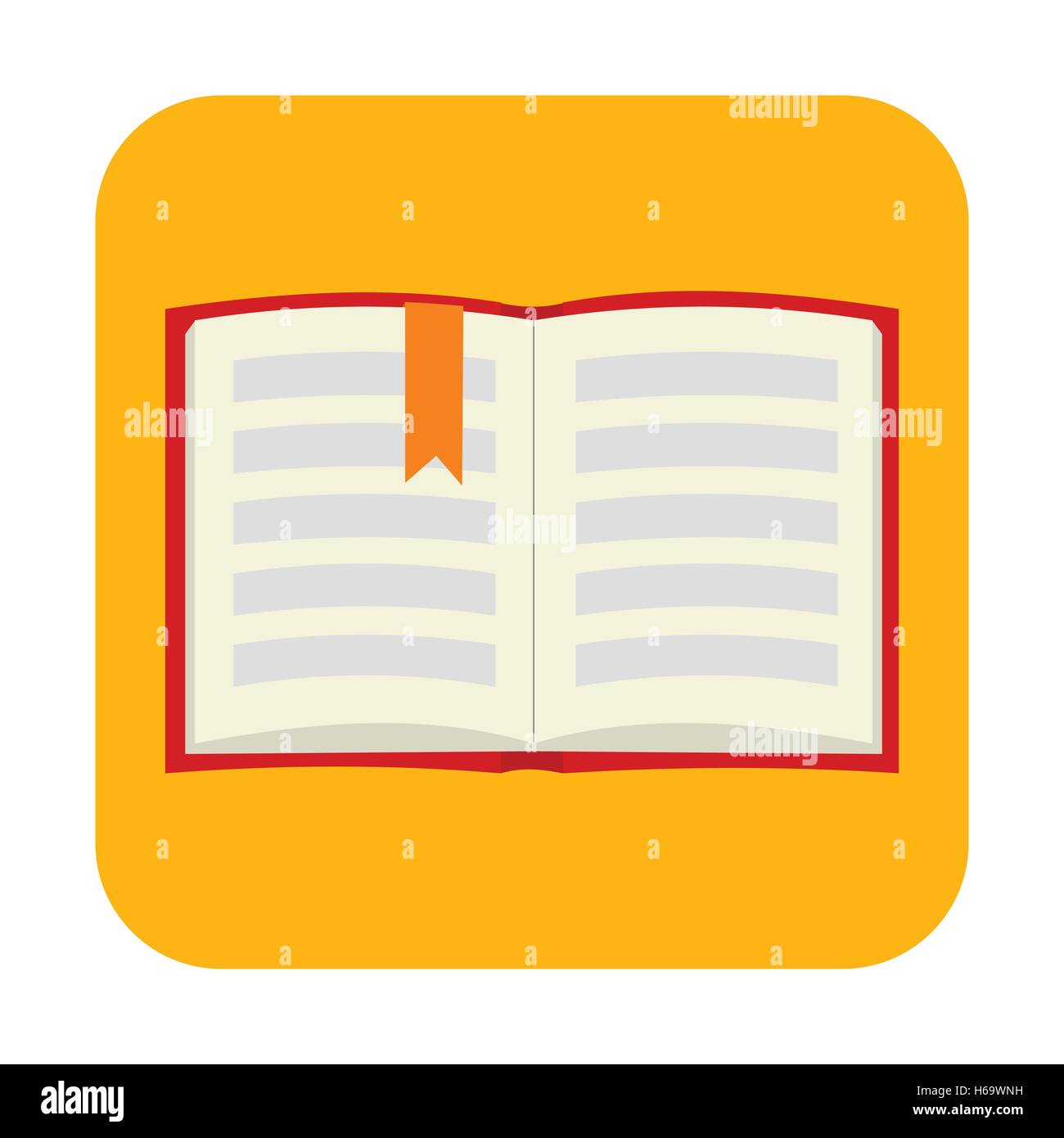 Opened book with bookmark flat icon Stock Vector Image & Art - Alamy
