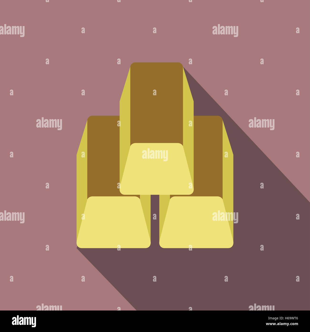 Gold bars flat icon Stock Vector Image & Art - Alamy