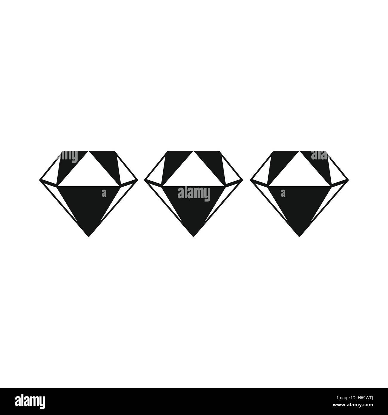 Three diamonds icon Stock Vector Image & Art - Alamy