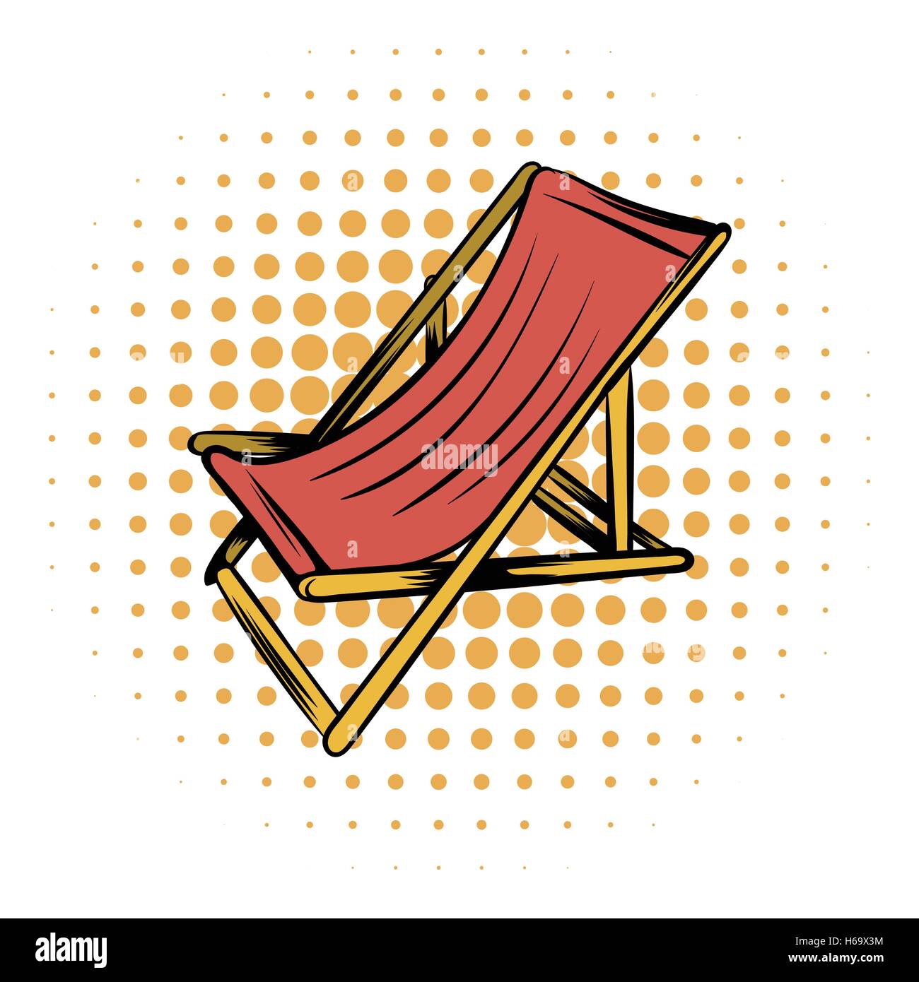 Wooden beach chaise comics icon Stock Vector Image & Art - Alamy