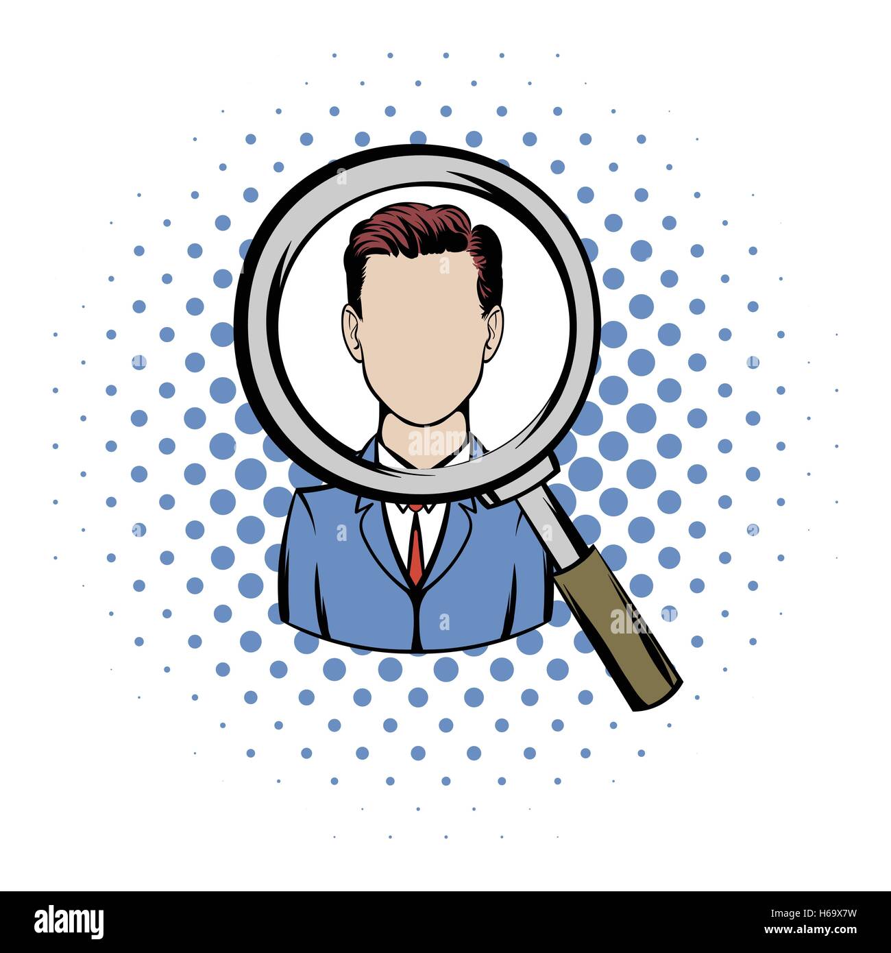 Magnifying glass group focus Stock Vector Images - Alamy