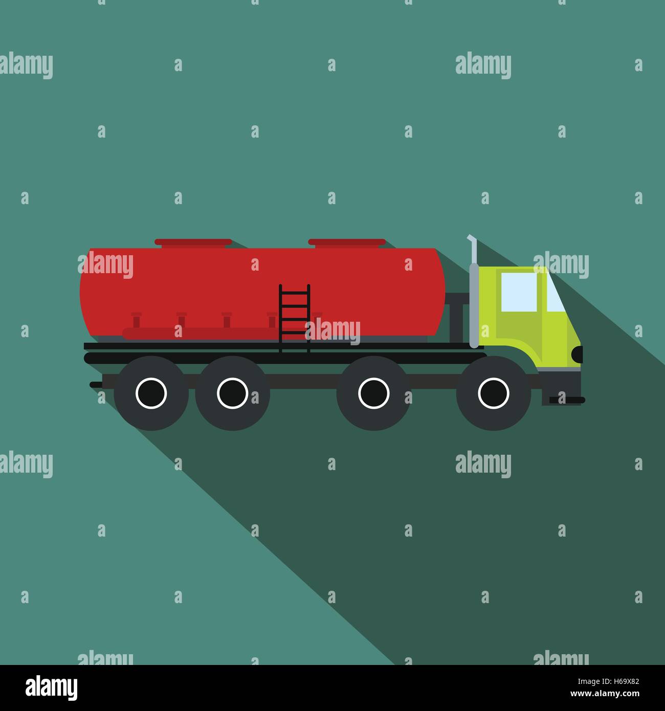 Truck with fuel tank flat icon Stock Vector Image & Art - Alamy