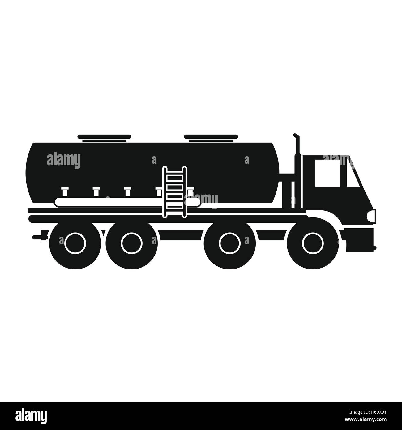 Truck with fuel tank icon Stock Vector