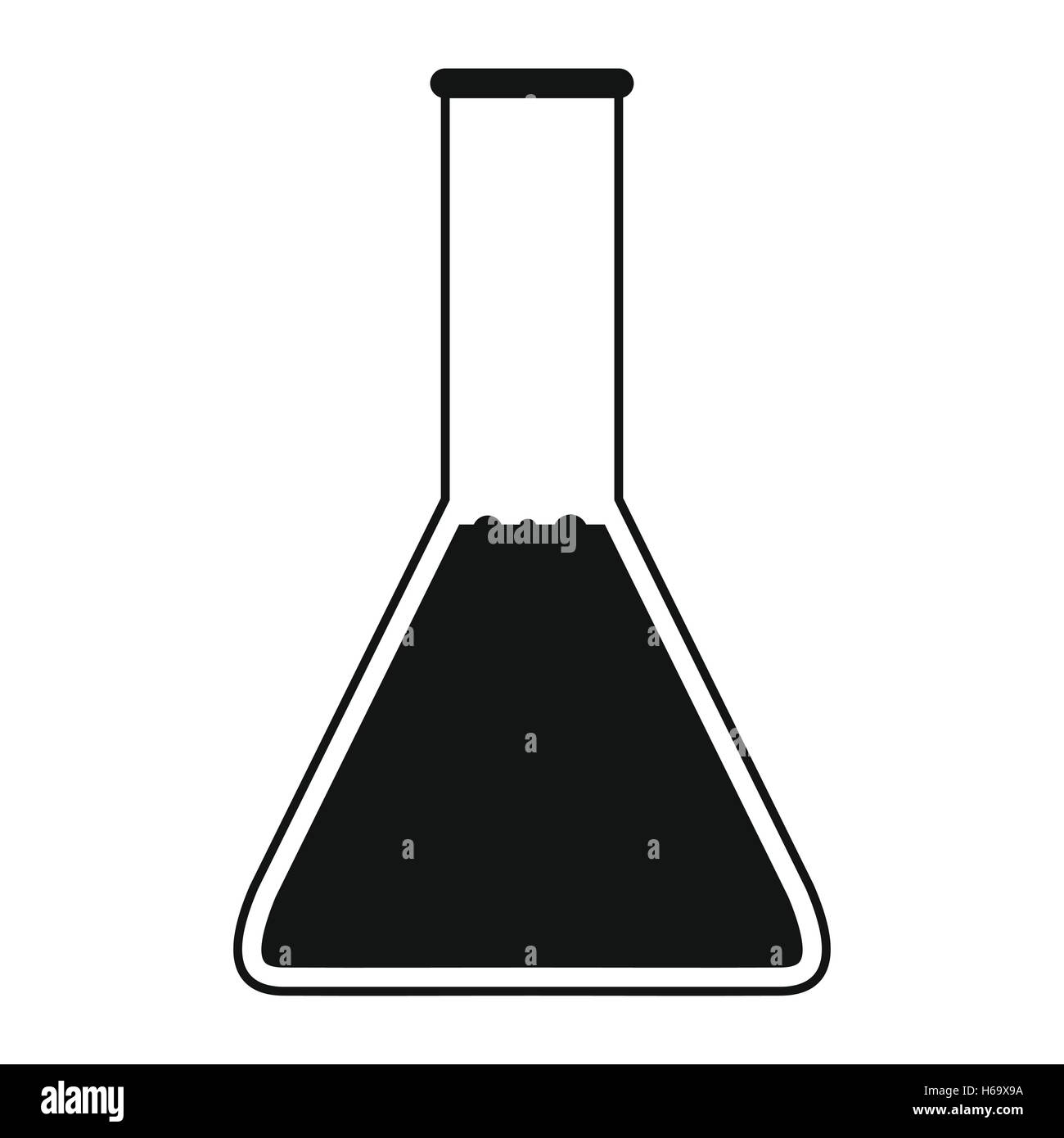 Conical flask test tube with oil icon Stock Vector Image & Art - Alamy
