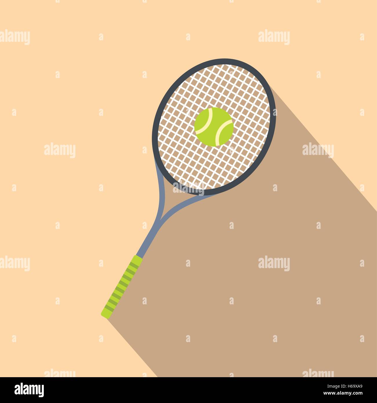 Tennis racquet and ball flat icon Stock Vector Image & Art - Alamy