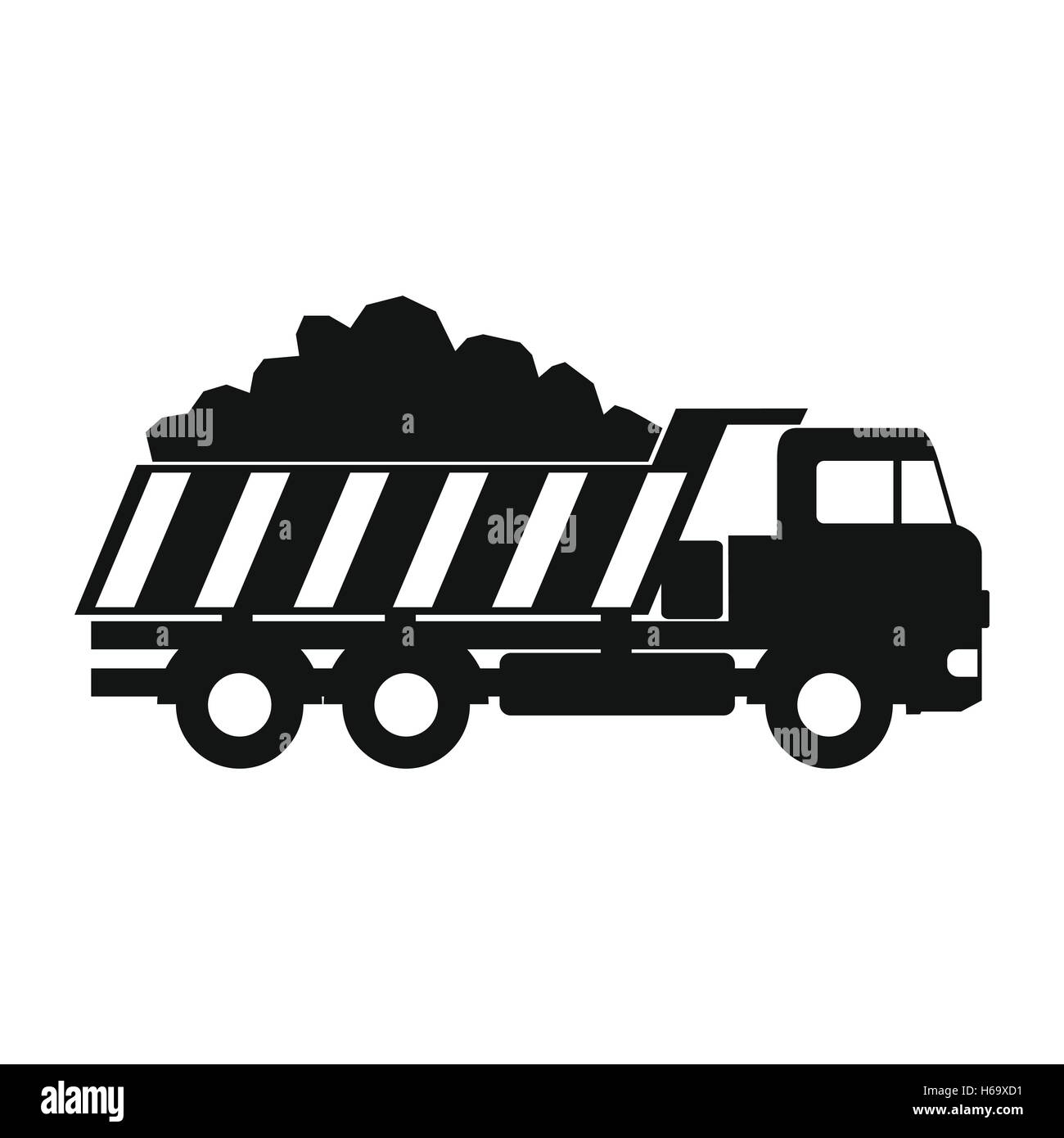 Dump truck black simple icon Stock Vector Image & Art - Alamy