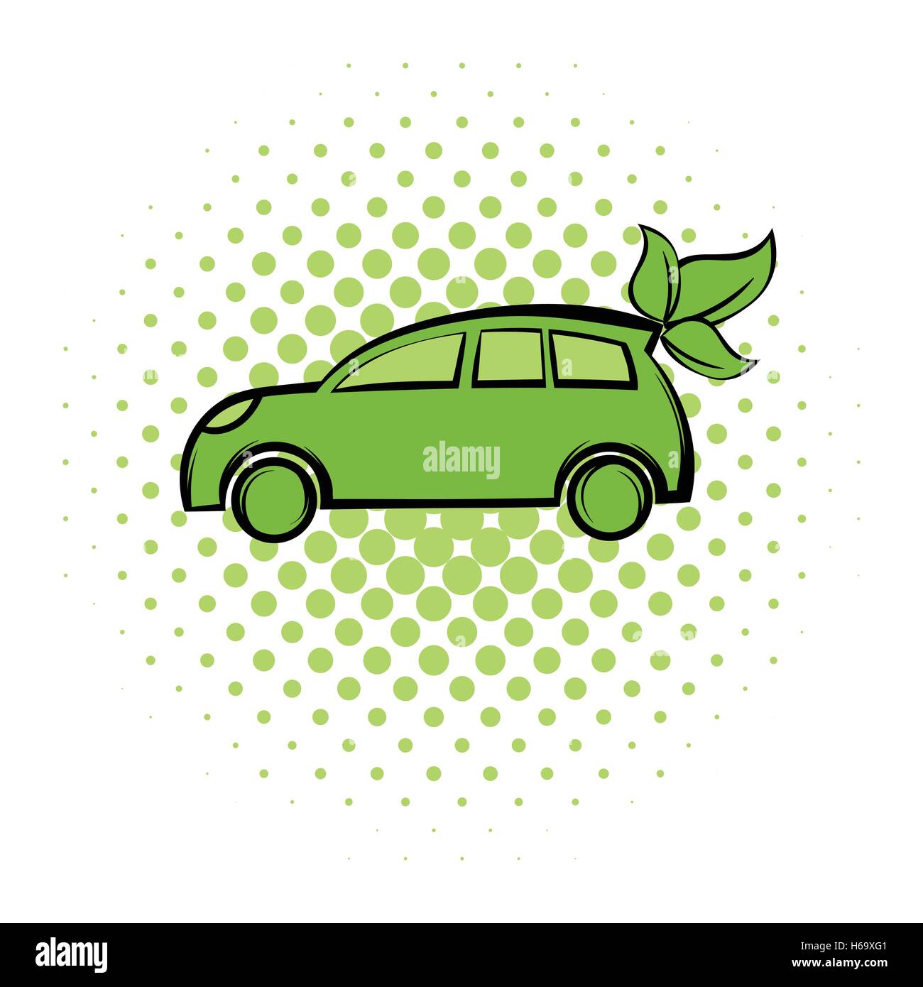Eco car comics icon Stock Vector Image & Art - Alamy
