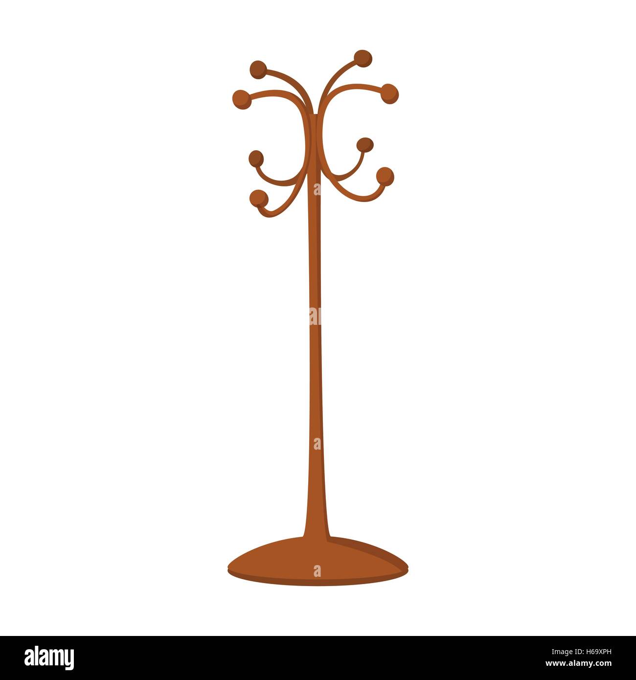 Wooden coat rack cartoon icon Stock Vector Image & Art Alamy