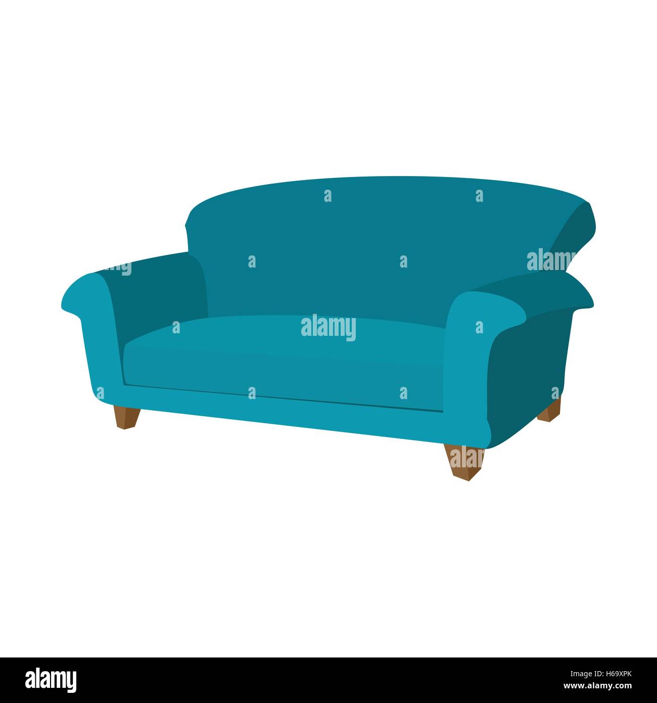 Blue sofa cartoon icon Stock Vector Image & Art - Alamy