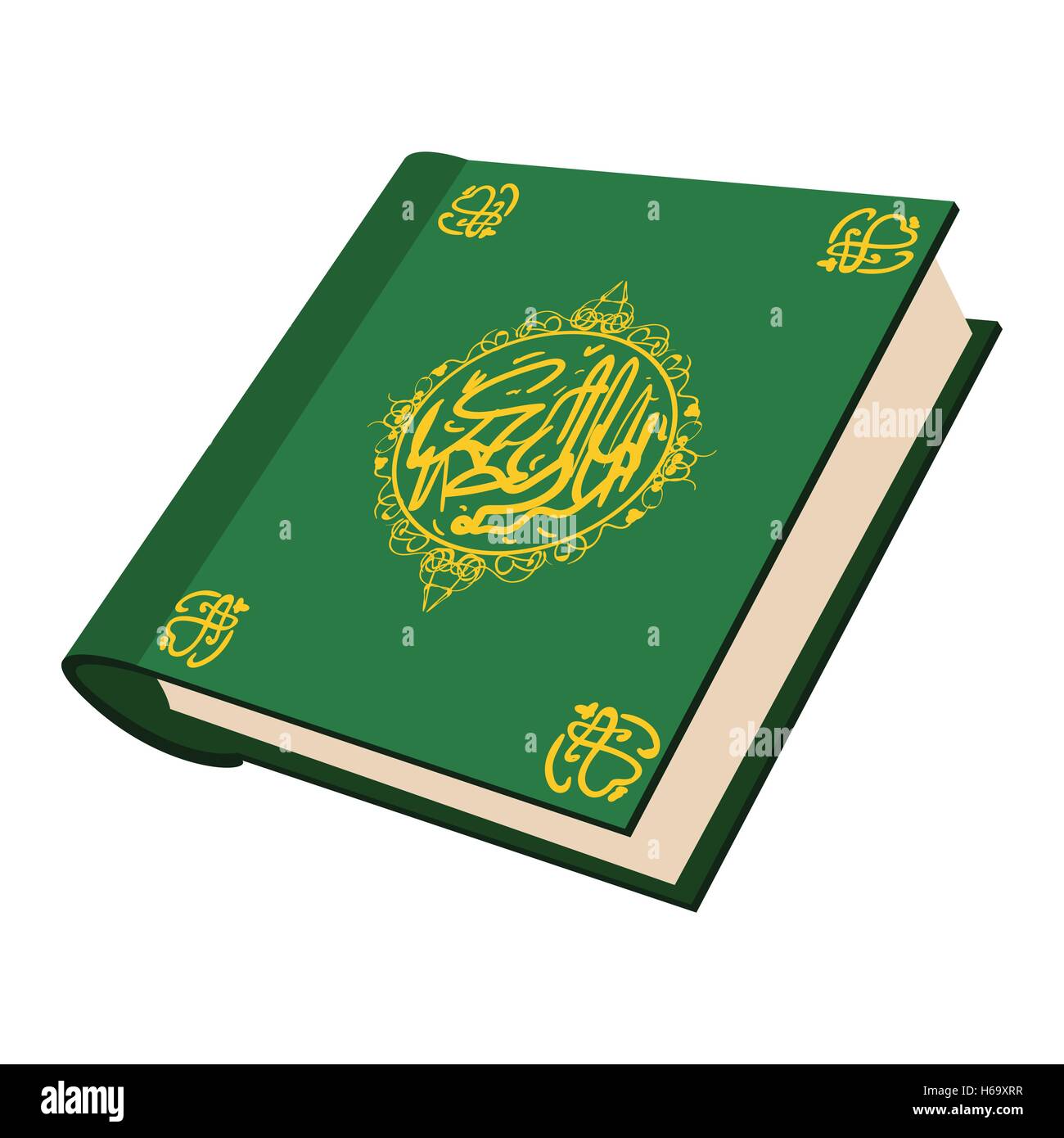 The holy Quran cartoon icon Stock Vector