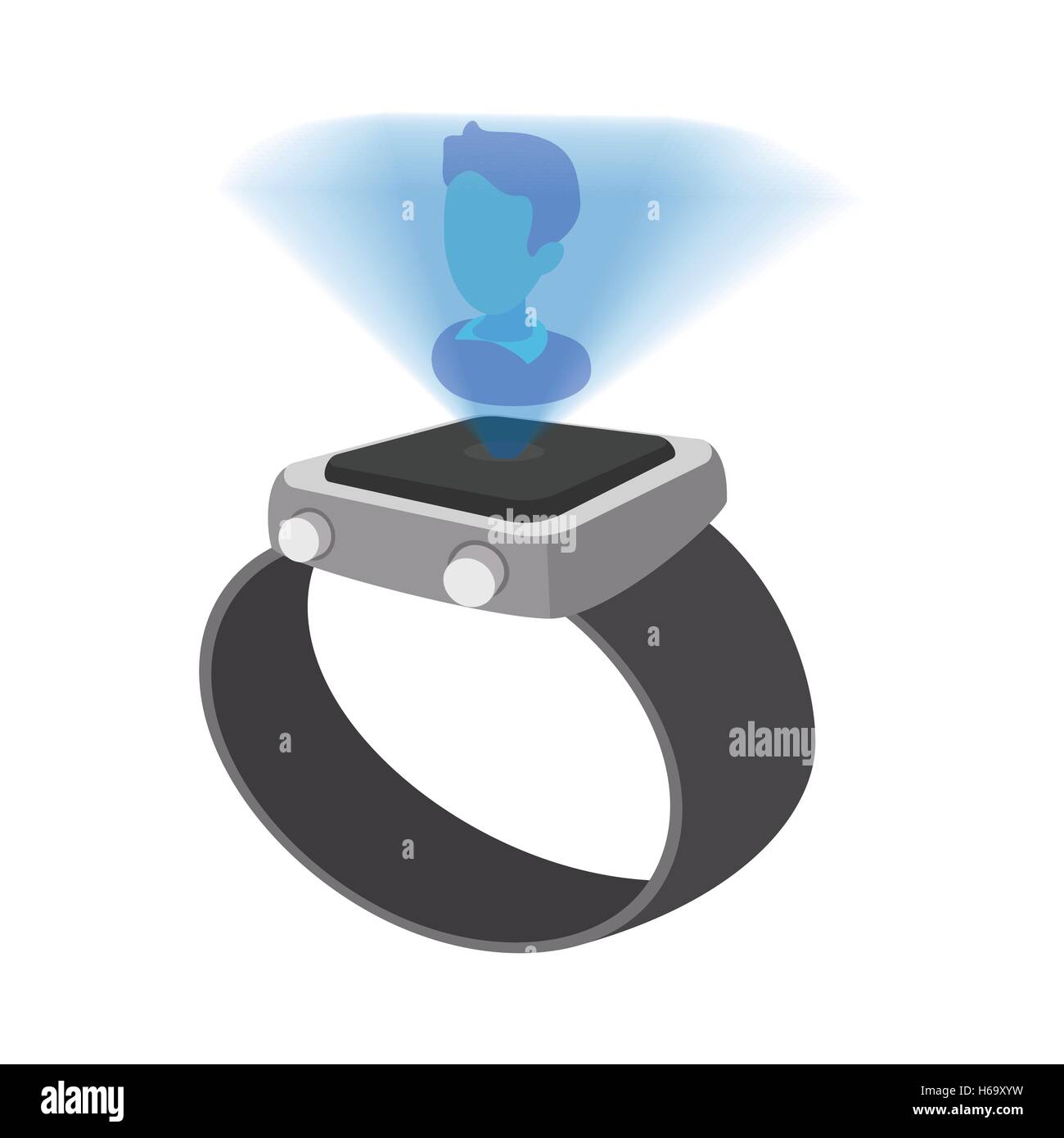 Cartoon smart watch wearable technology Stock Vector Images - Alamy
