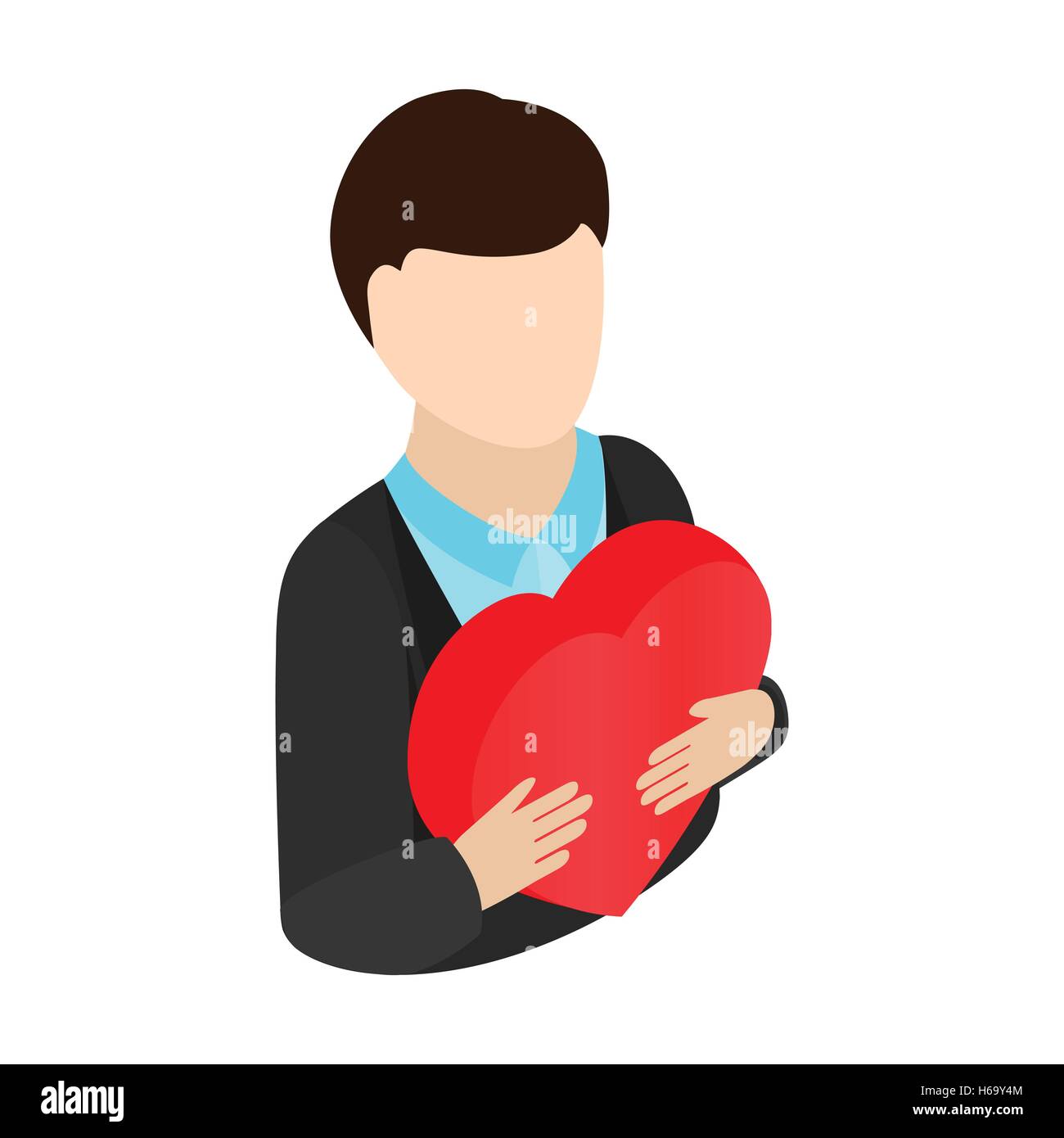 3d man big red heart hi-res stock photography and images - Alamy