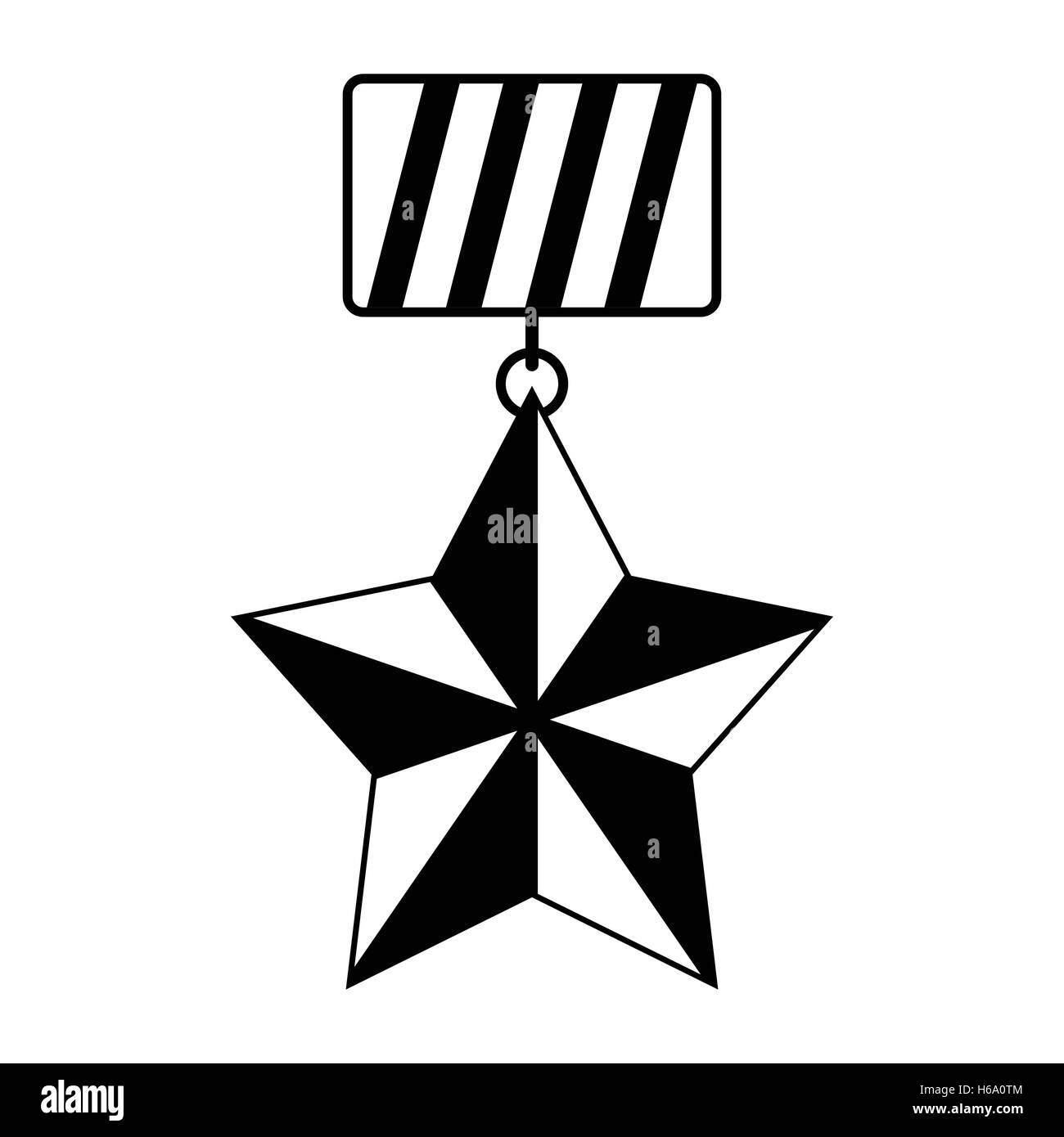 Medal black simple icon Stock Vector Image & Art - Alamy