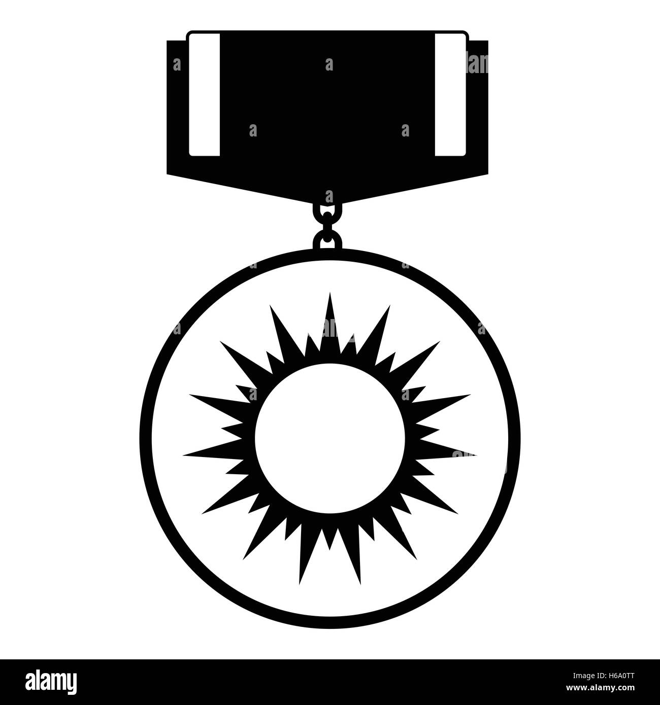 Medal black simple icon Stock Vector Image & Art - Alamy