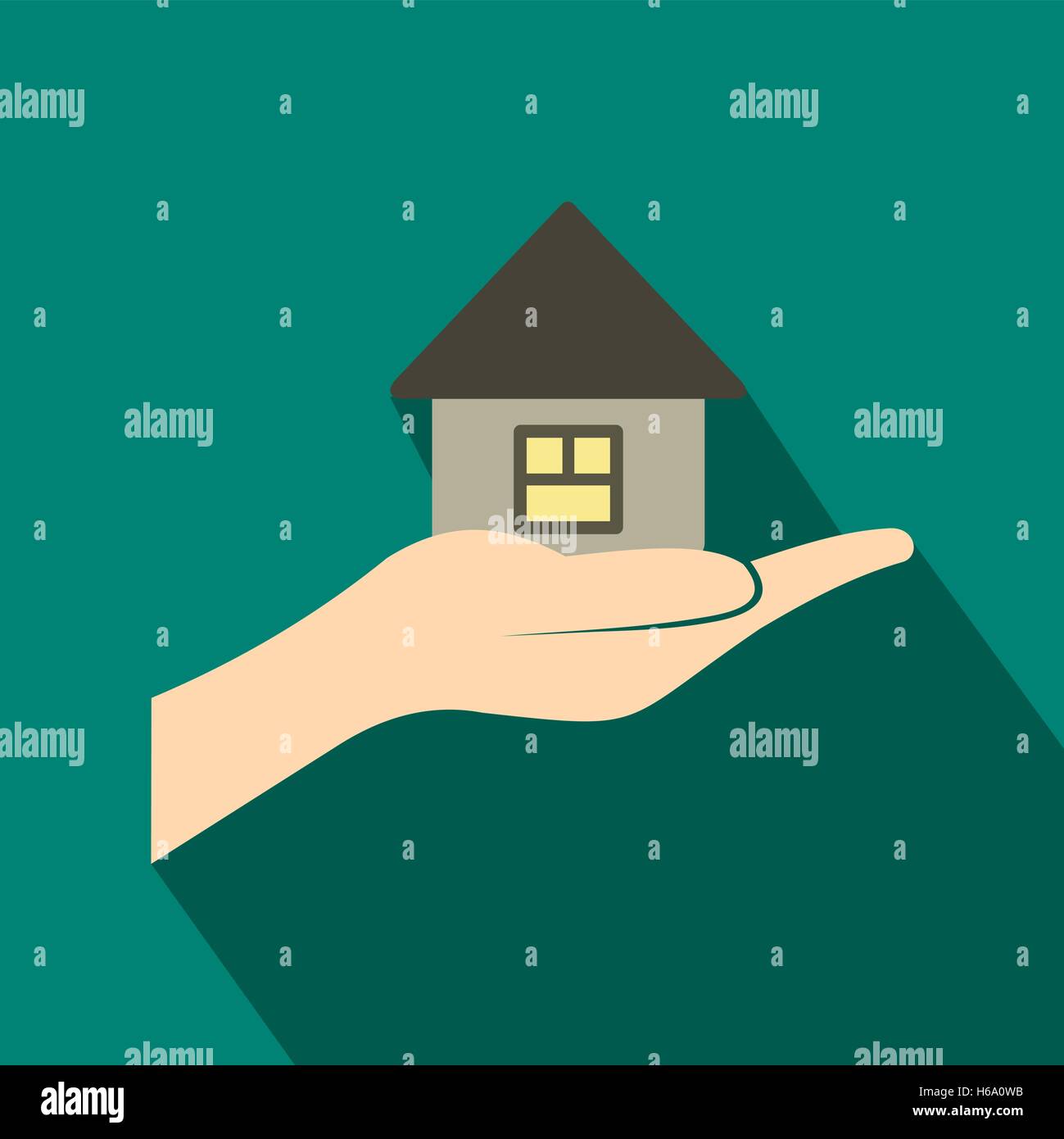 Hand holding miniature model Stock Vector Images - Alamy