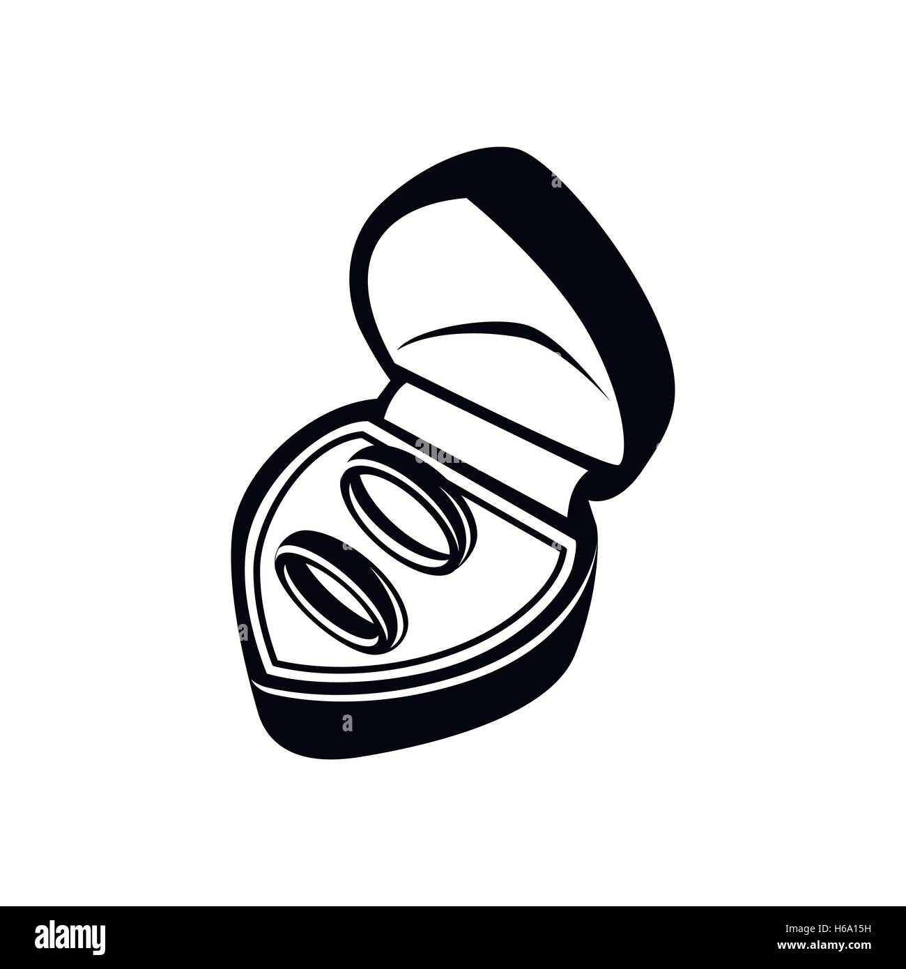 White box wedding rings Stock Vector Images - Alamy