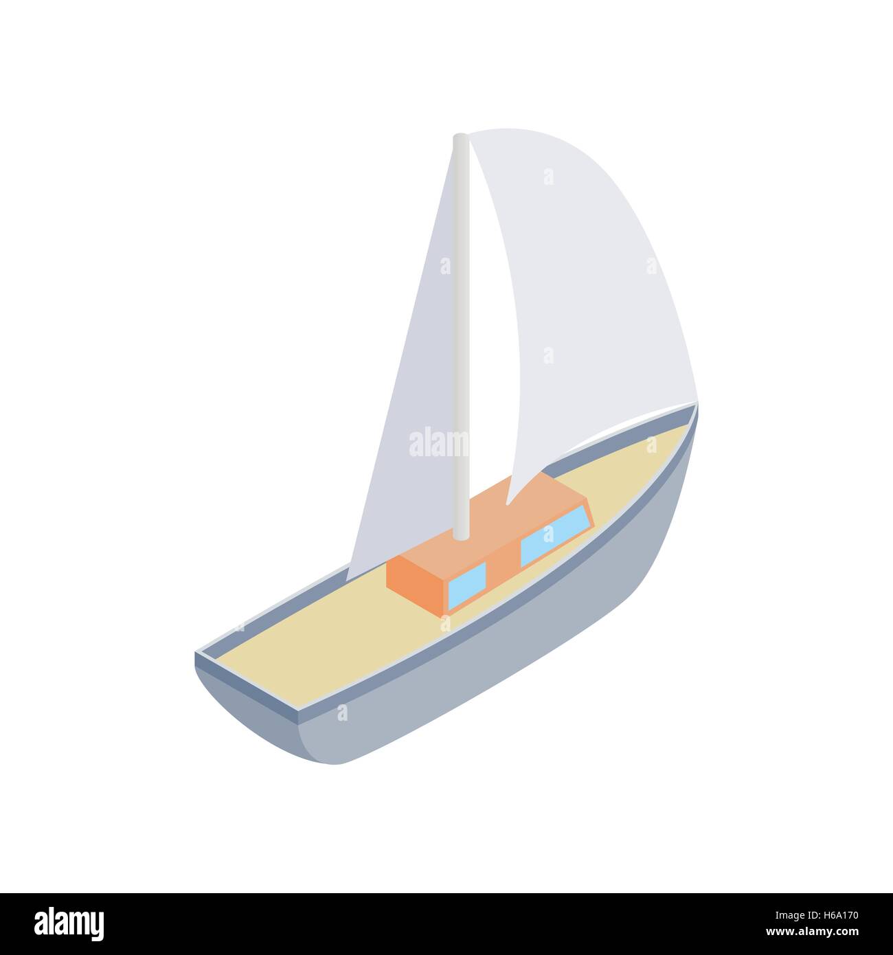 Sailing yacht race isometric 3d icon Stock Vector Image & Art - Alamy