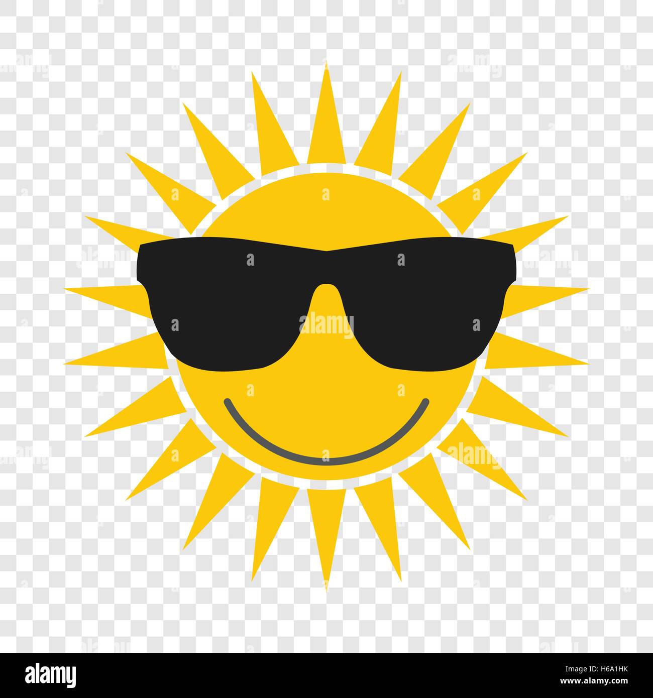 Sun with glasses icon Stock Vector Image & Art - Alamy