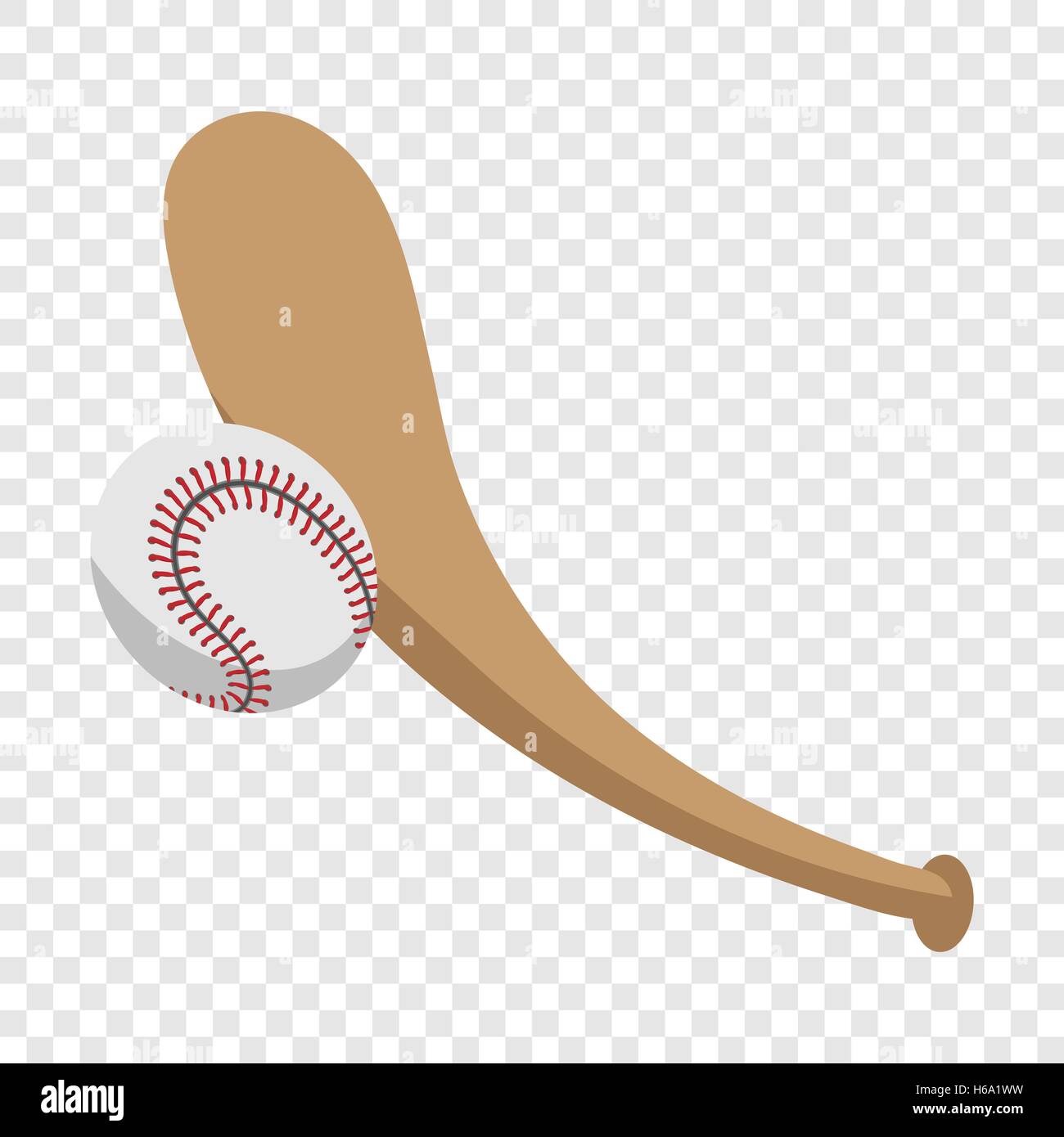 Baseball bat and ball illustration Stock Vector