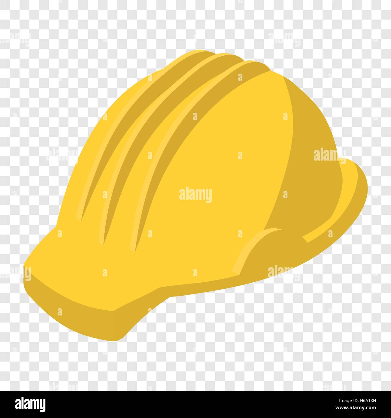 Yellow safety helmet cartoon illustration Stock Vector